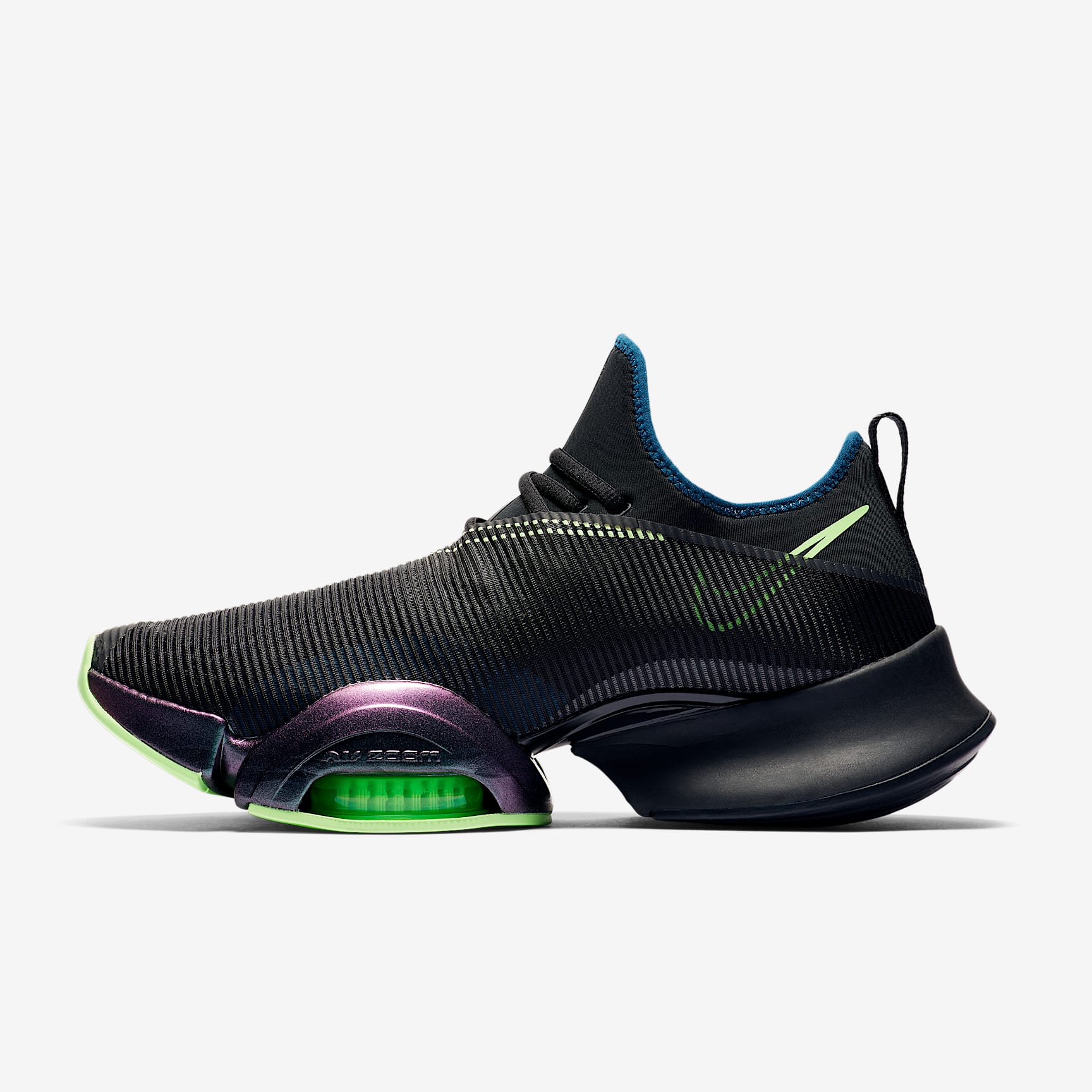 Nike Air Zoom SuperRep 男子训练鞋 - 黑/缬草蓝/荧光黄/爆炸绿黄