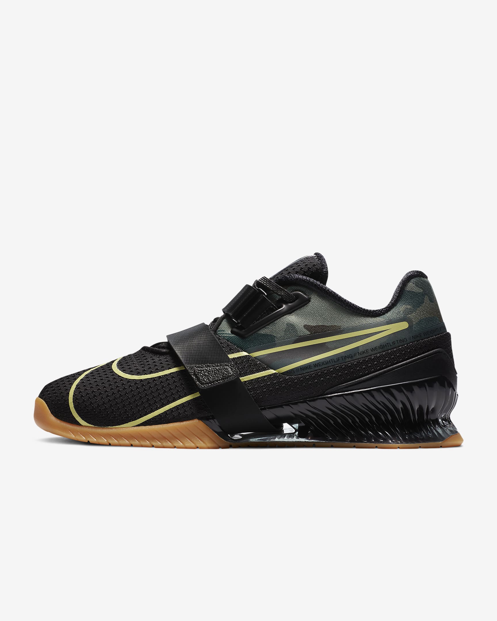 Nike Romaleos 4 男/女训练鞋 - 黑/橡皮中褐/亮石灰色