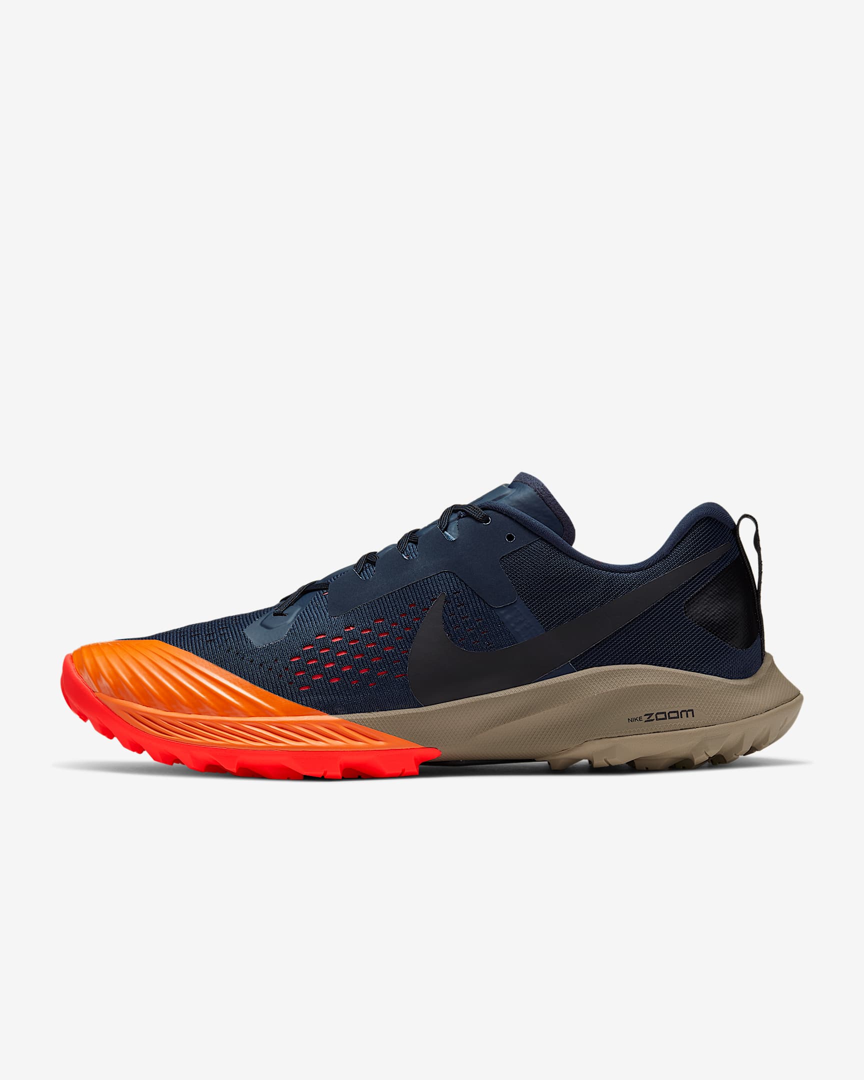 Nike Air Zoom Terra Kiger 5 男子跑步鞋 - 黑曜石色/激光红/岩浆橙/黑