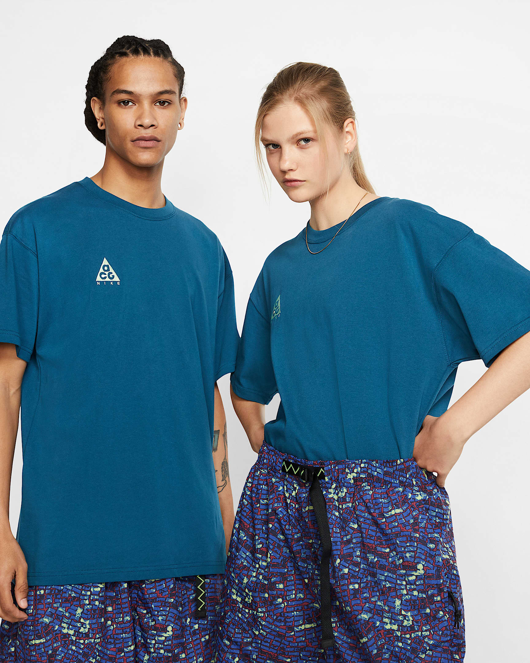 Nike ACG Logo 男子T恤 - 力量蓝 (活力蓝)/微黄绿