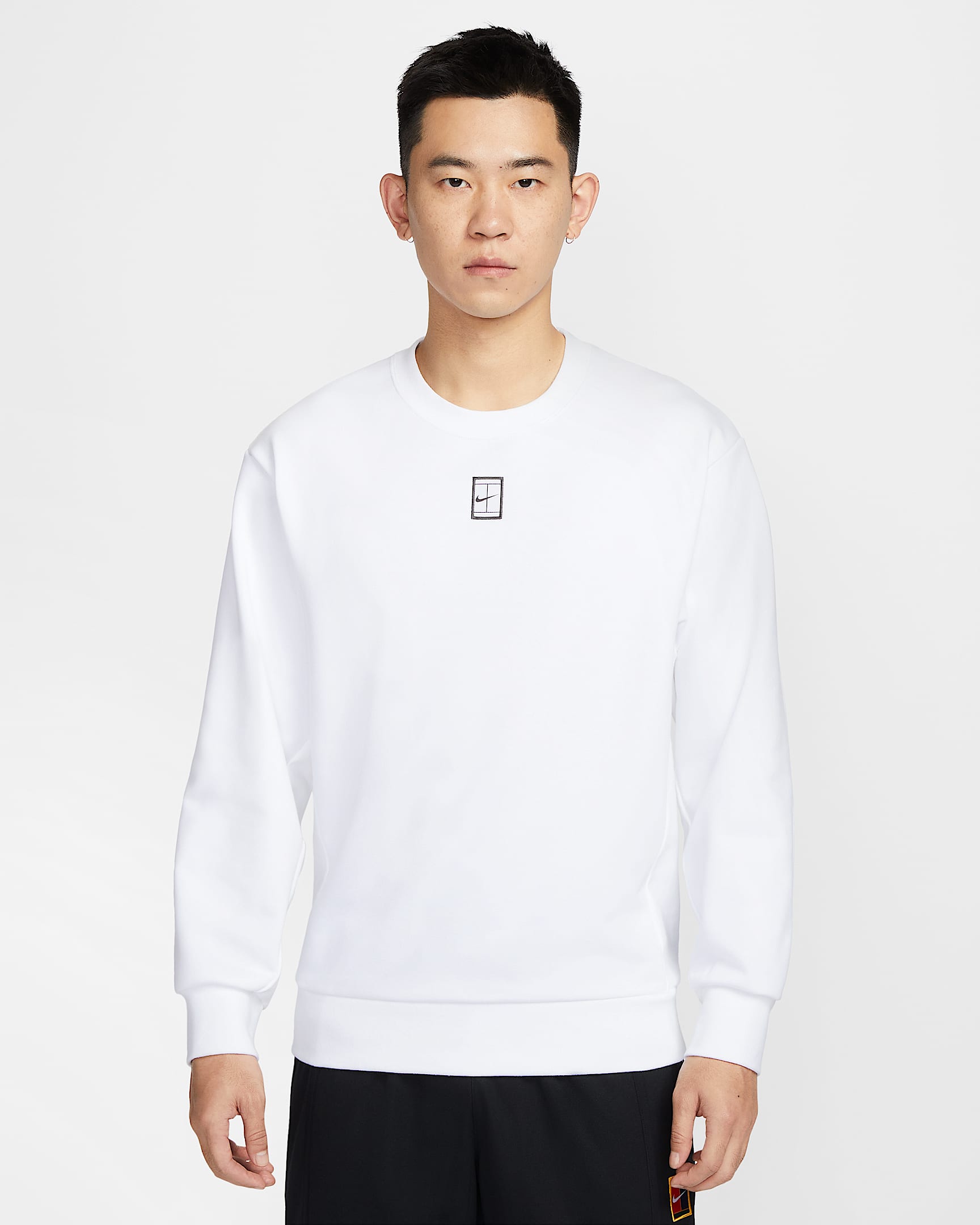 NikeCourt Heritage Dri-FIT 男子速干针织圆领上衣 - 白色