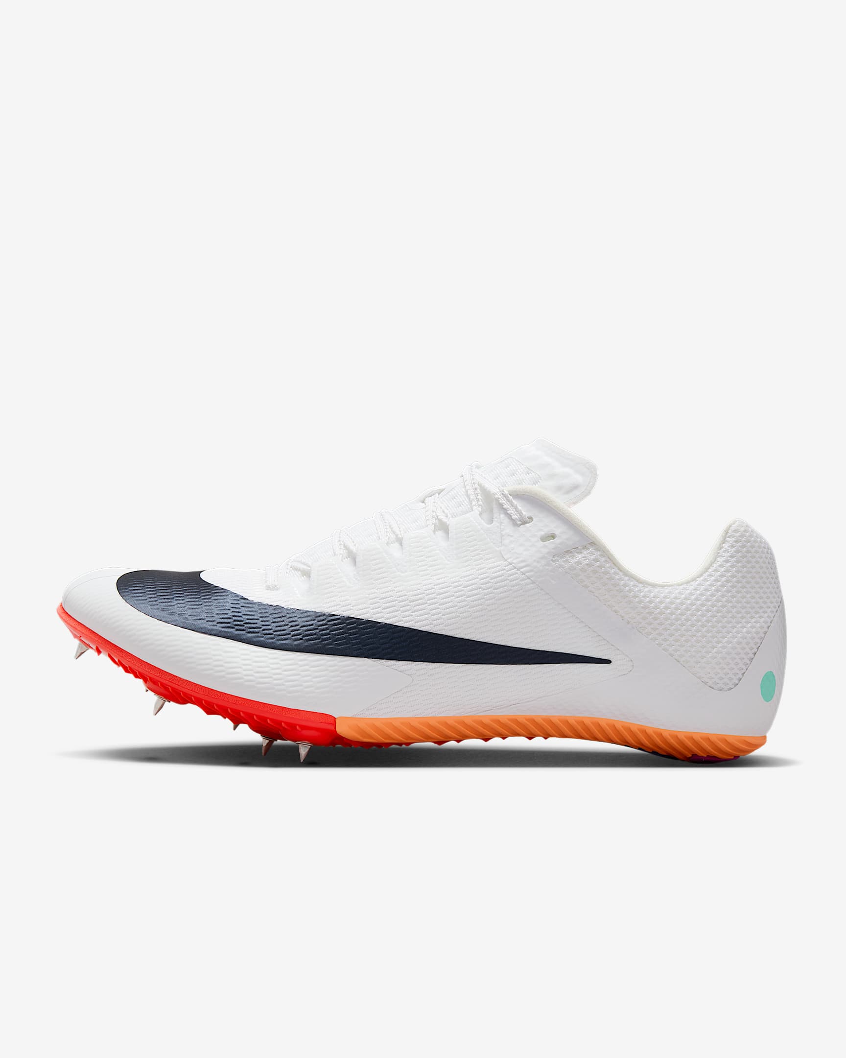 Nike Zoom Rival Sprint 男子田径钉鞋 - 白色/亮深红/宝石绿/黑曜石色