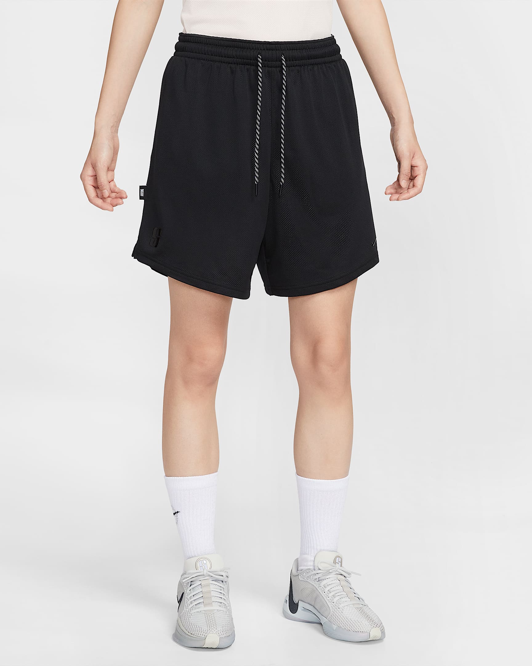 Sabrina Dri-FIT 萨布丽娜女子速干双面穿篮球短裤 - 黑/白色/黑/黑