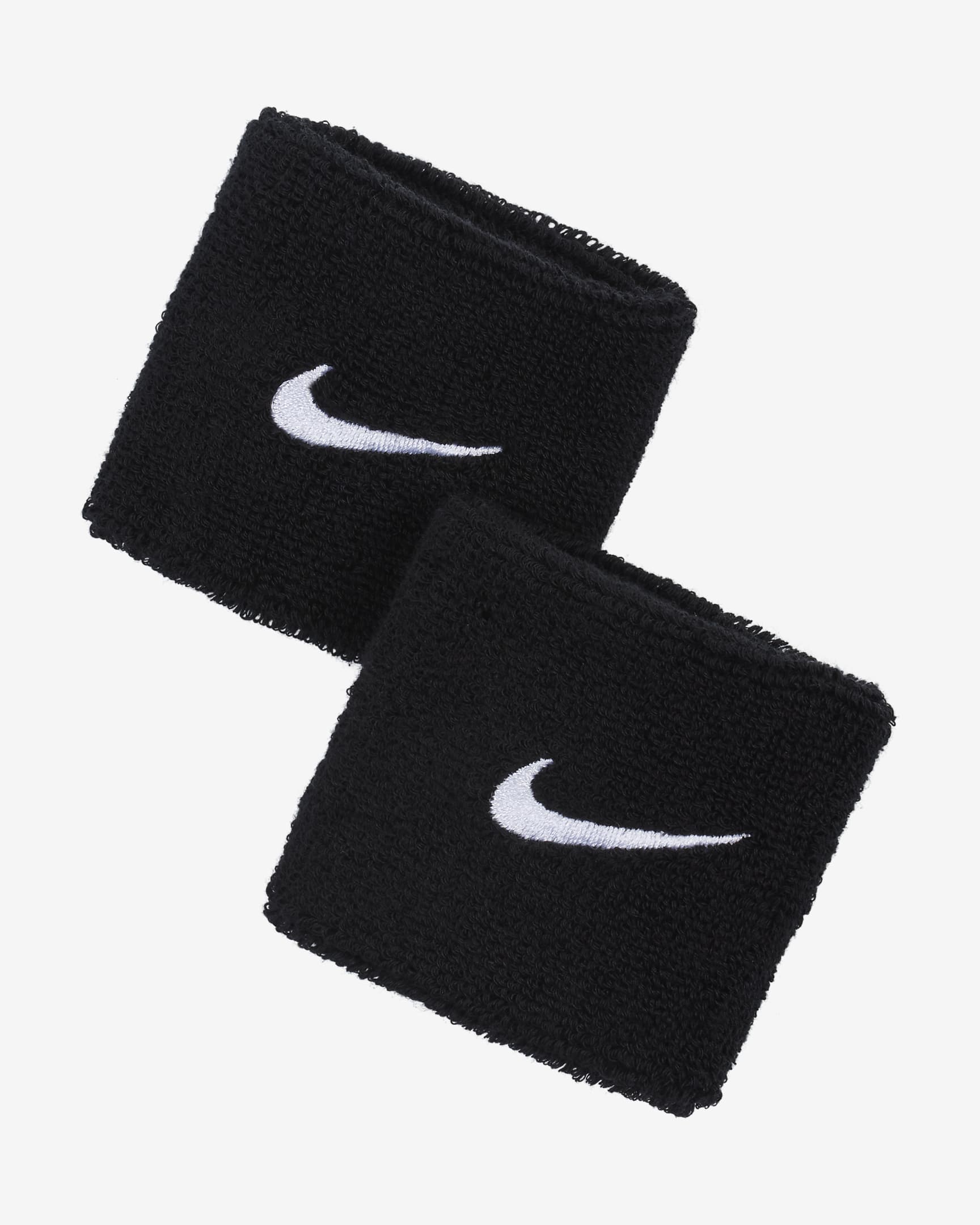 Nike Swoosh 护腕(1 对) - 黑/白色