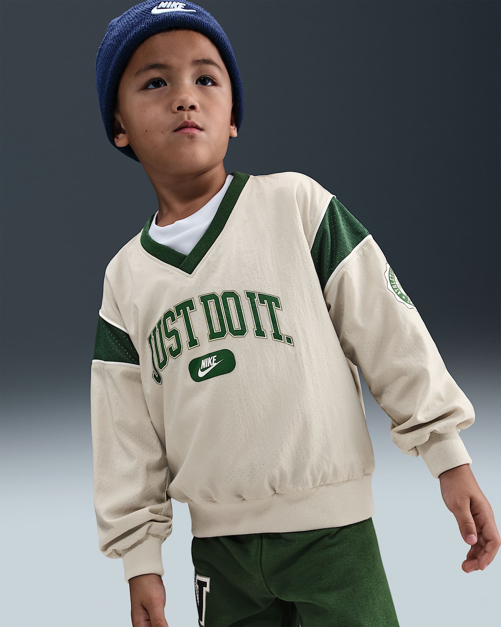 Nike Sportswear 幼童梭织上衣 - 浅骨色