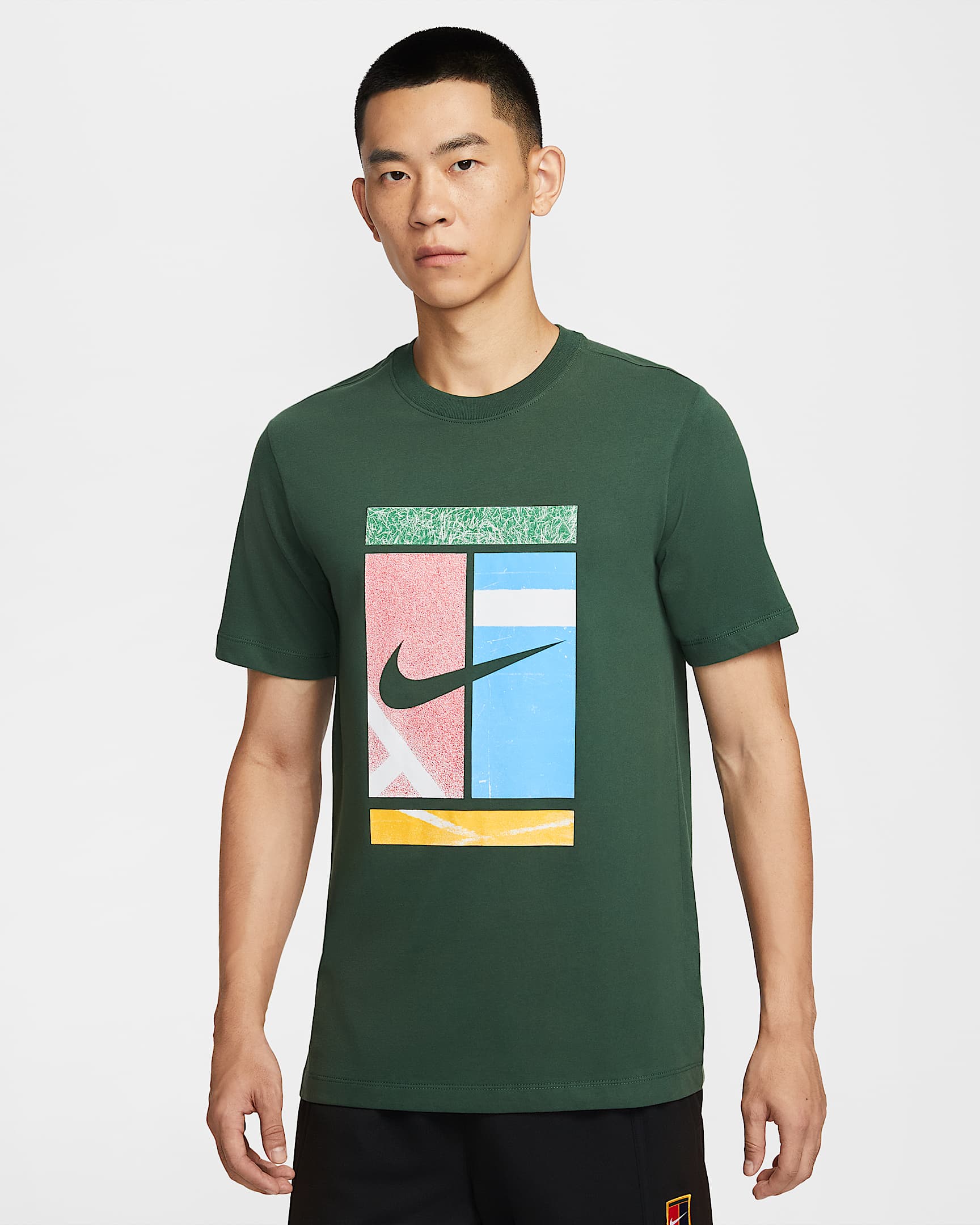 NikeCourt Dri-FIT 男子速干T恤 - 冷杉绿