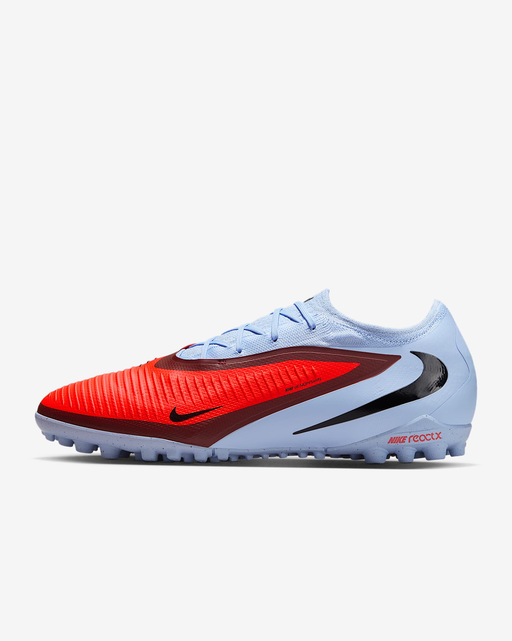 Nike Phantom 6 Low Pro 耐克暗煞系列男/女人造场地低帮足球鞋 - 浅宝石蓝/亮深红