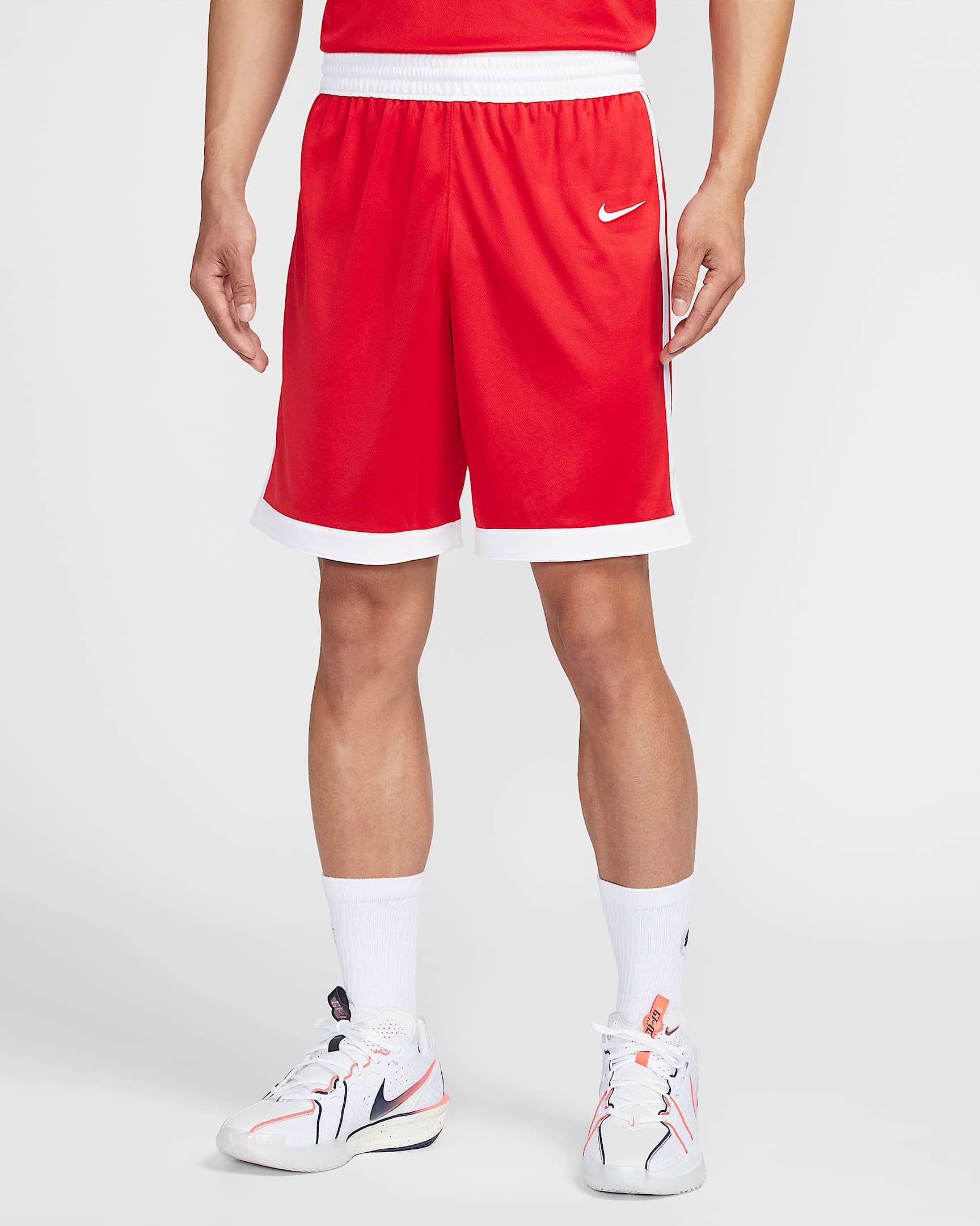 Nike Dri-FIT Stock Crossover 男子速干短裤 - 大学红