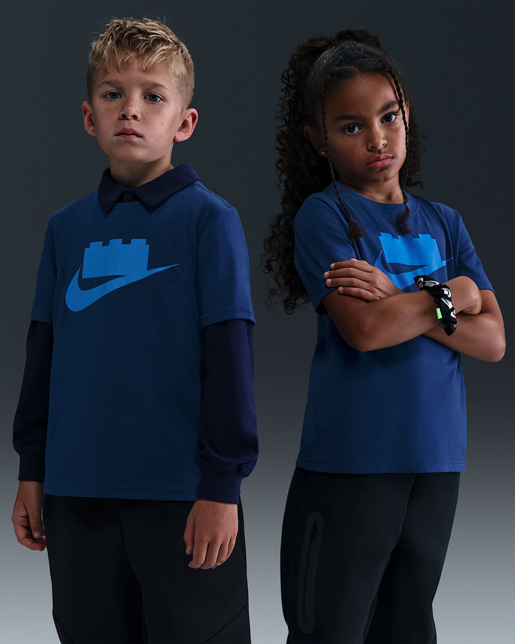 Nike x LEGO® Collection 幼童标志T恤 - 勇气蓝