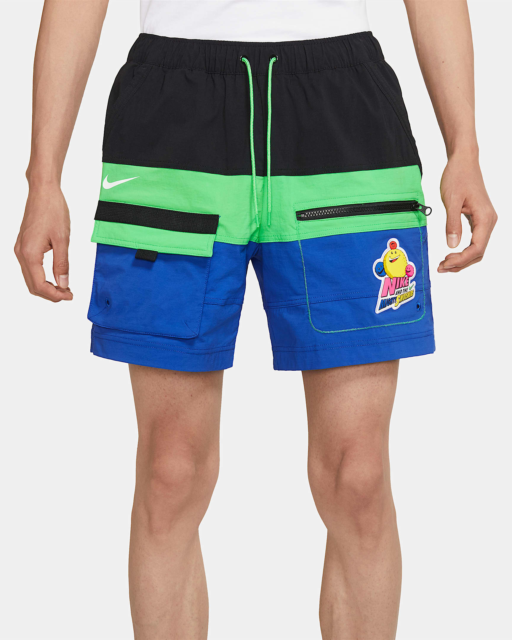 Nike Sportswear 男子梭织短裤 - 黑/游戏宝蓝