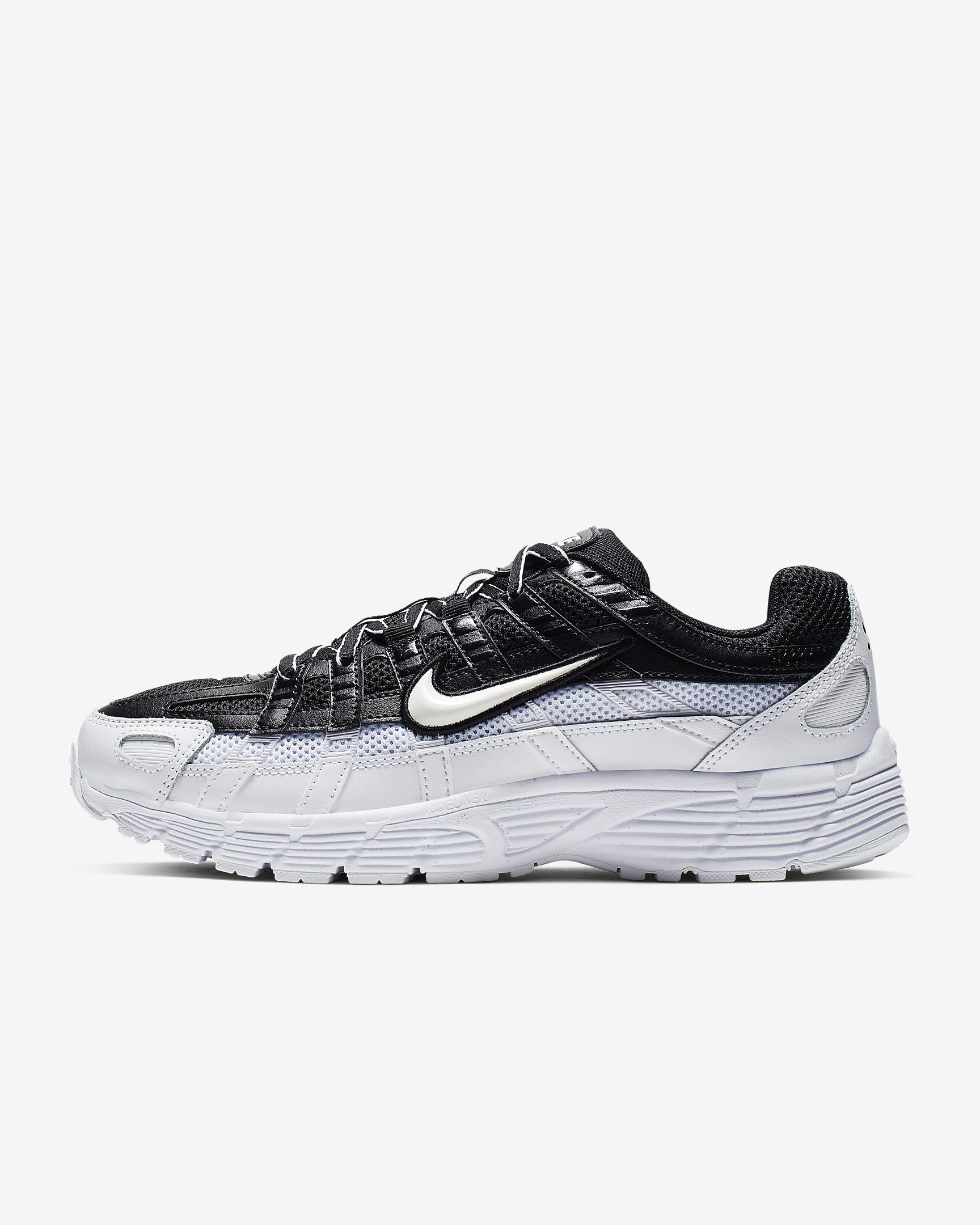 Nike P-6000 女子复古运动鞋 - 黑/白色