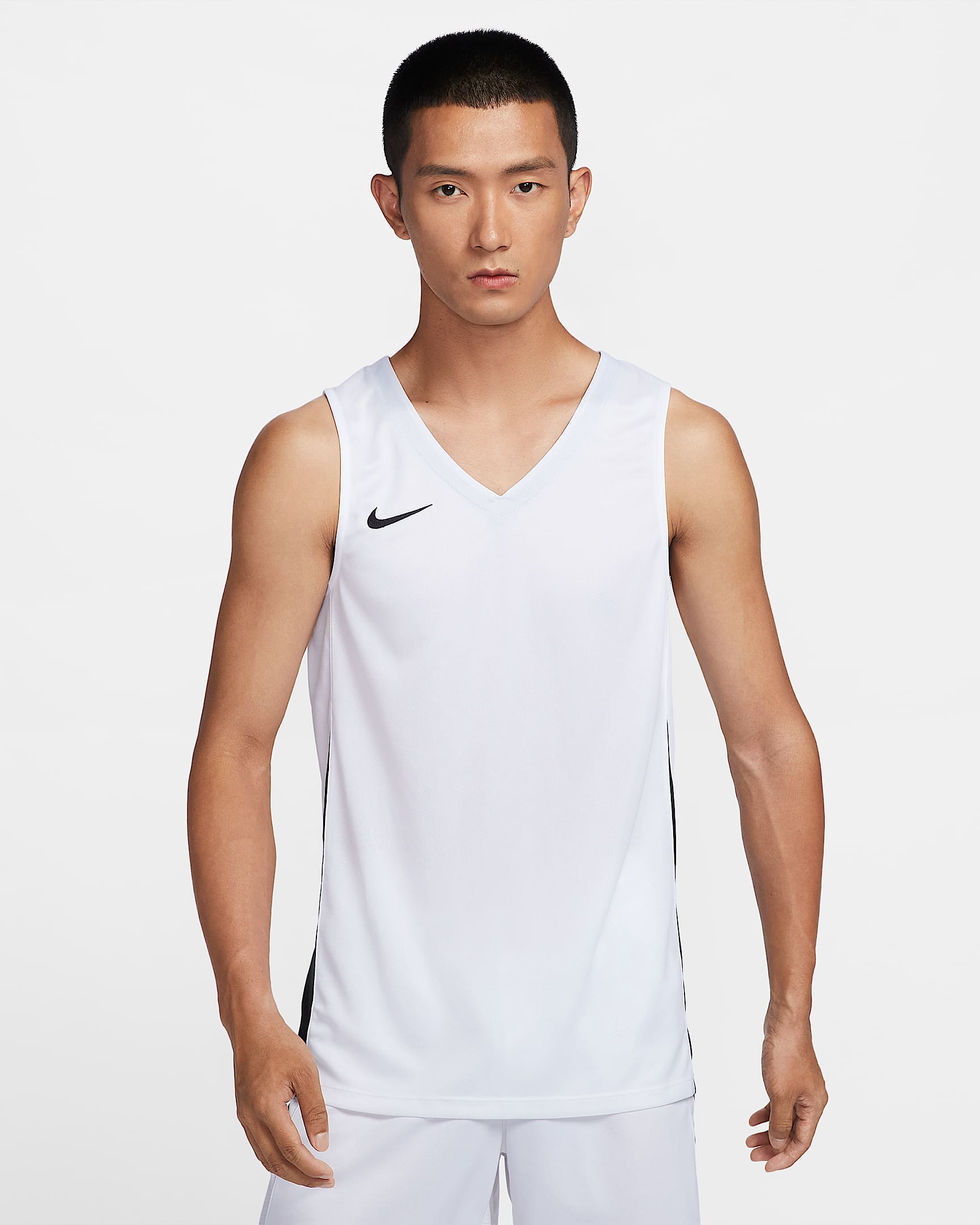 Nike 男子篮球球衣 - 白色/黑/黑
