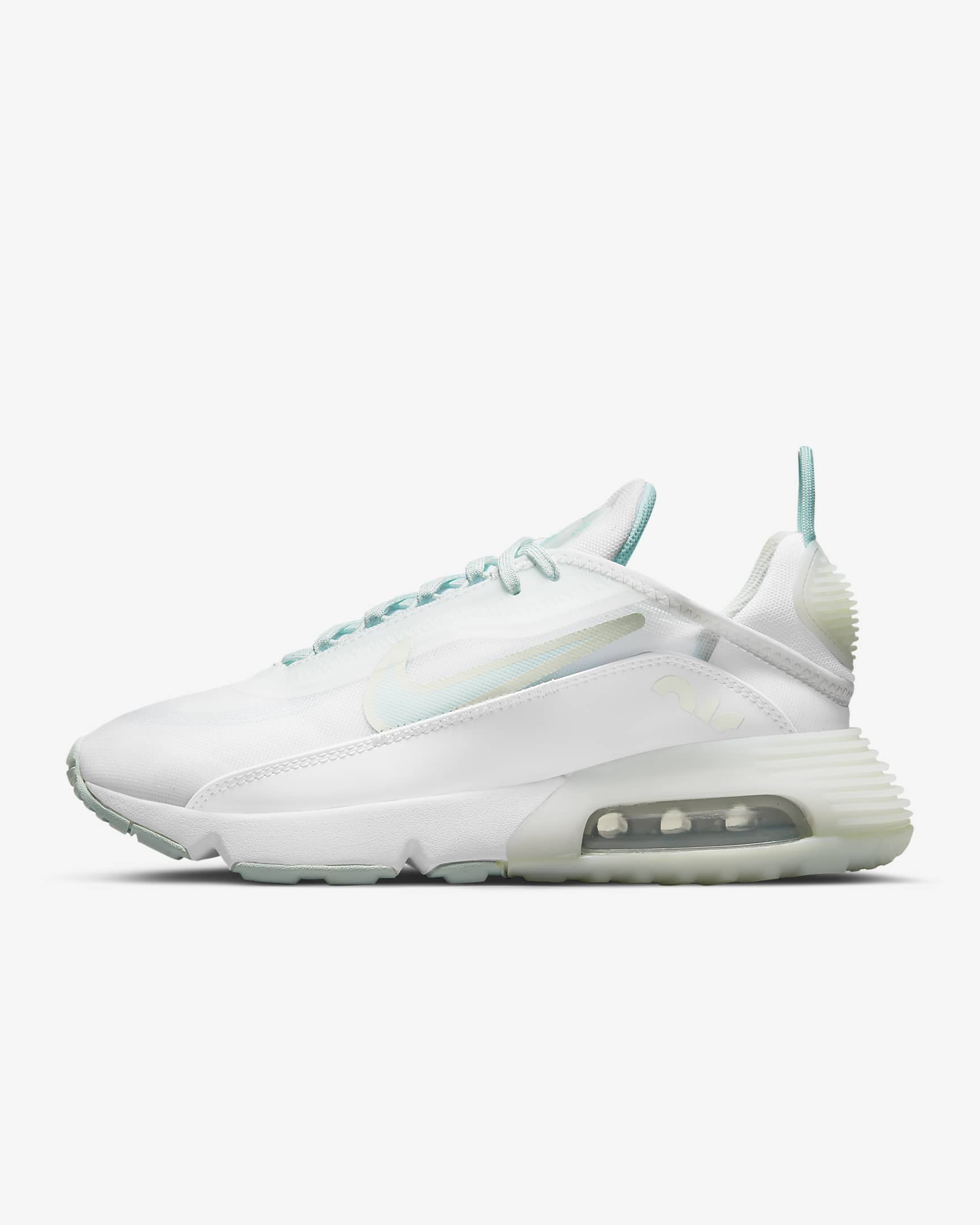 Nike Air Max 2090 女子运动鞋 - 白色/微绿/金属银/浅雨露绿