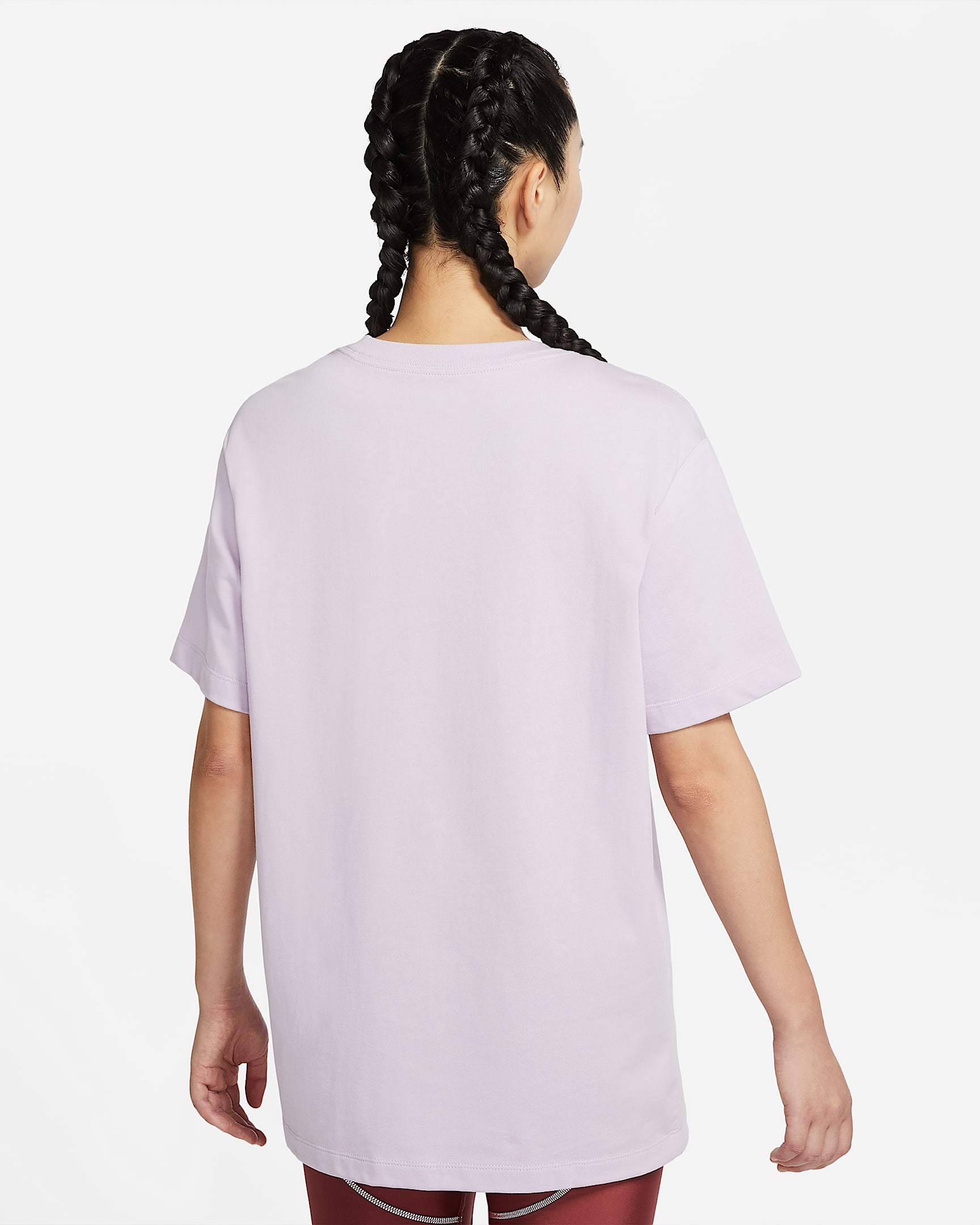 Nike Sportswear 女子 Oversize 风印花T恤 - 粉紫