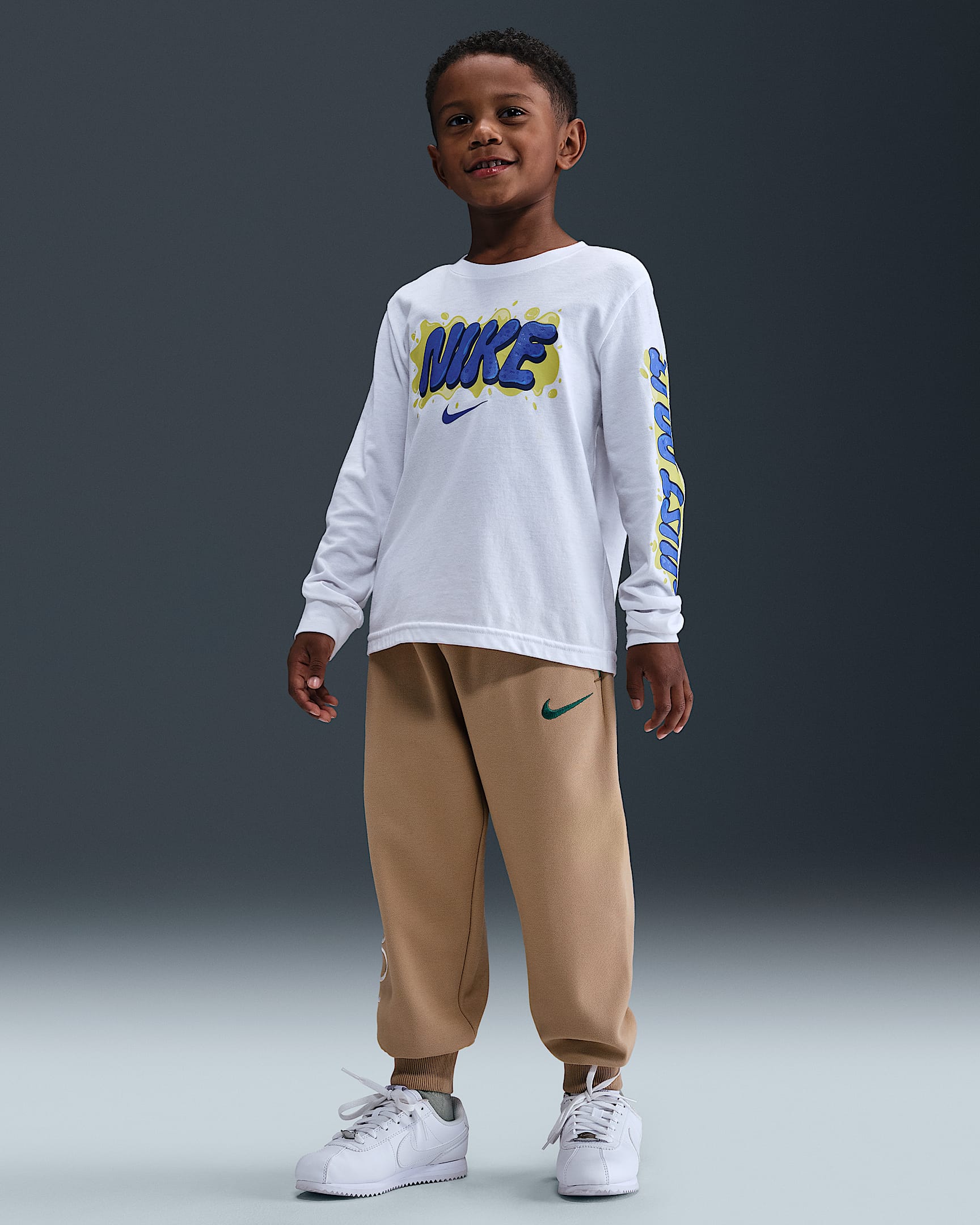 Nike.Net 幼童加绒长裤 - 麻黄