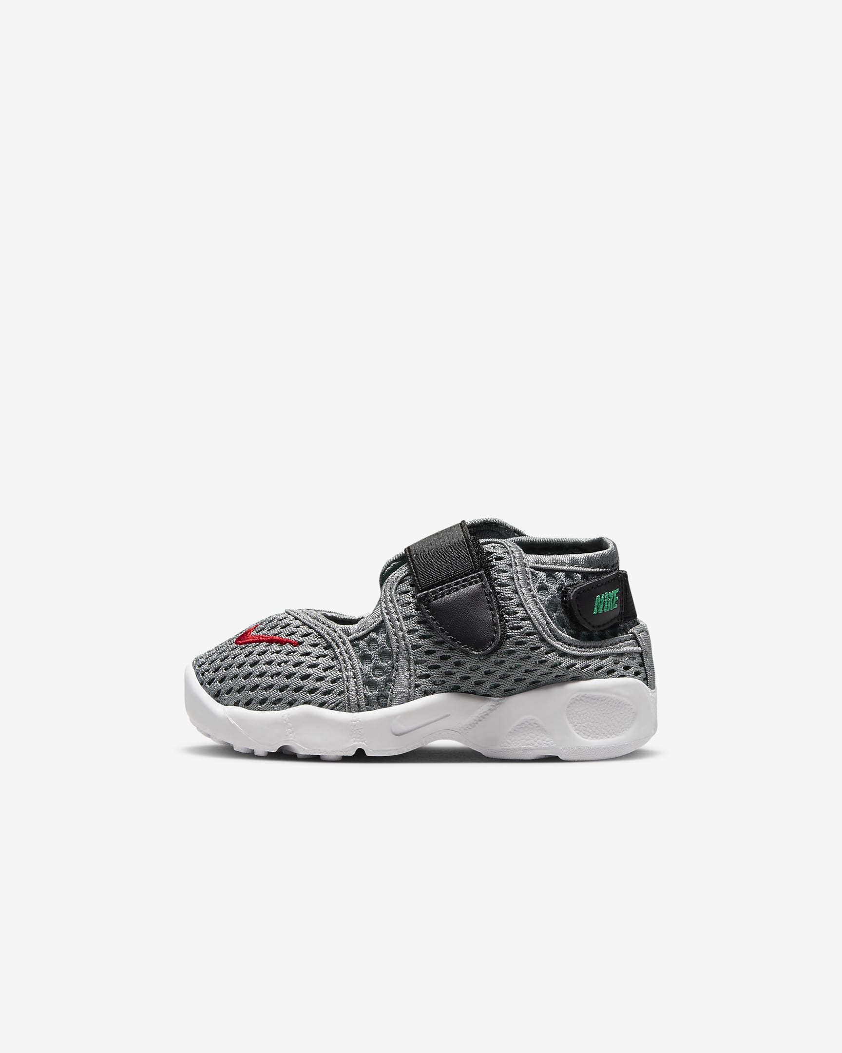 Nike Rift 2 婴童魔术贴运动鞋 - 冷灰/黑/体育场绿/浅深红