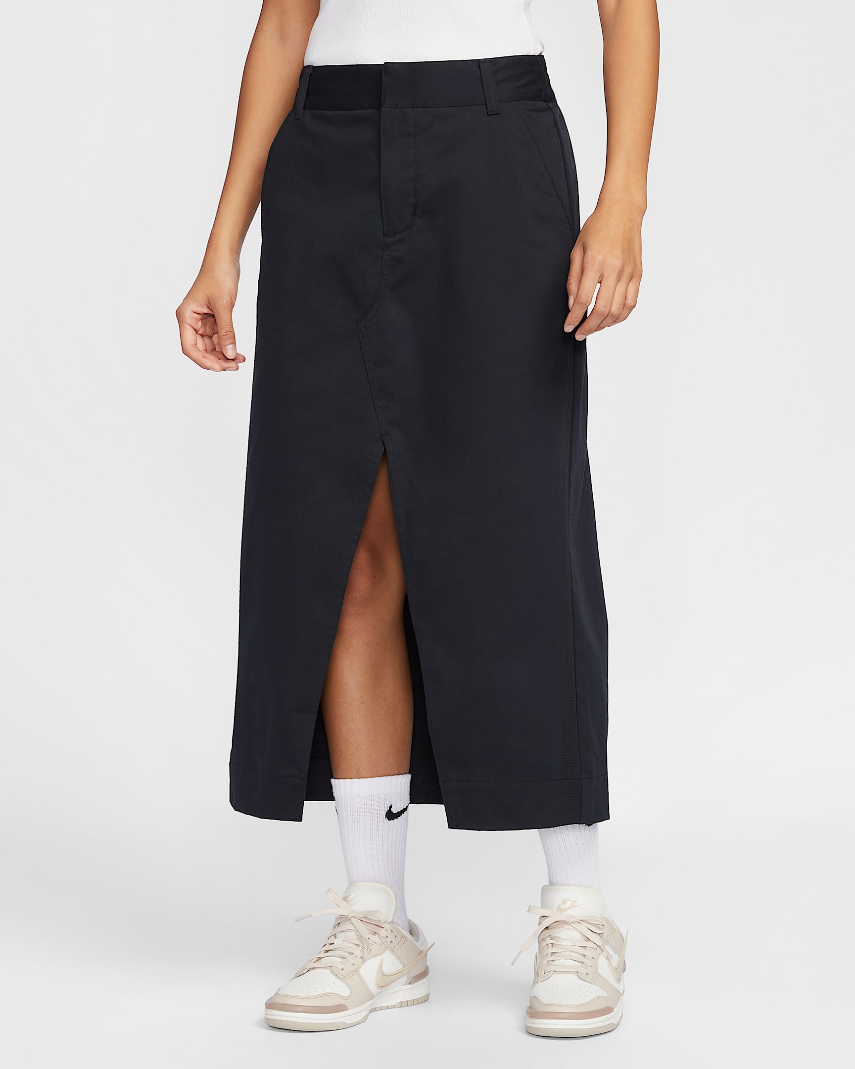 Nike Sportswear Collection 情人节女子斜纹半身裙 - 黑/黑