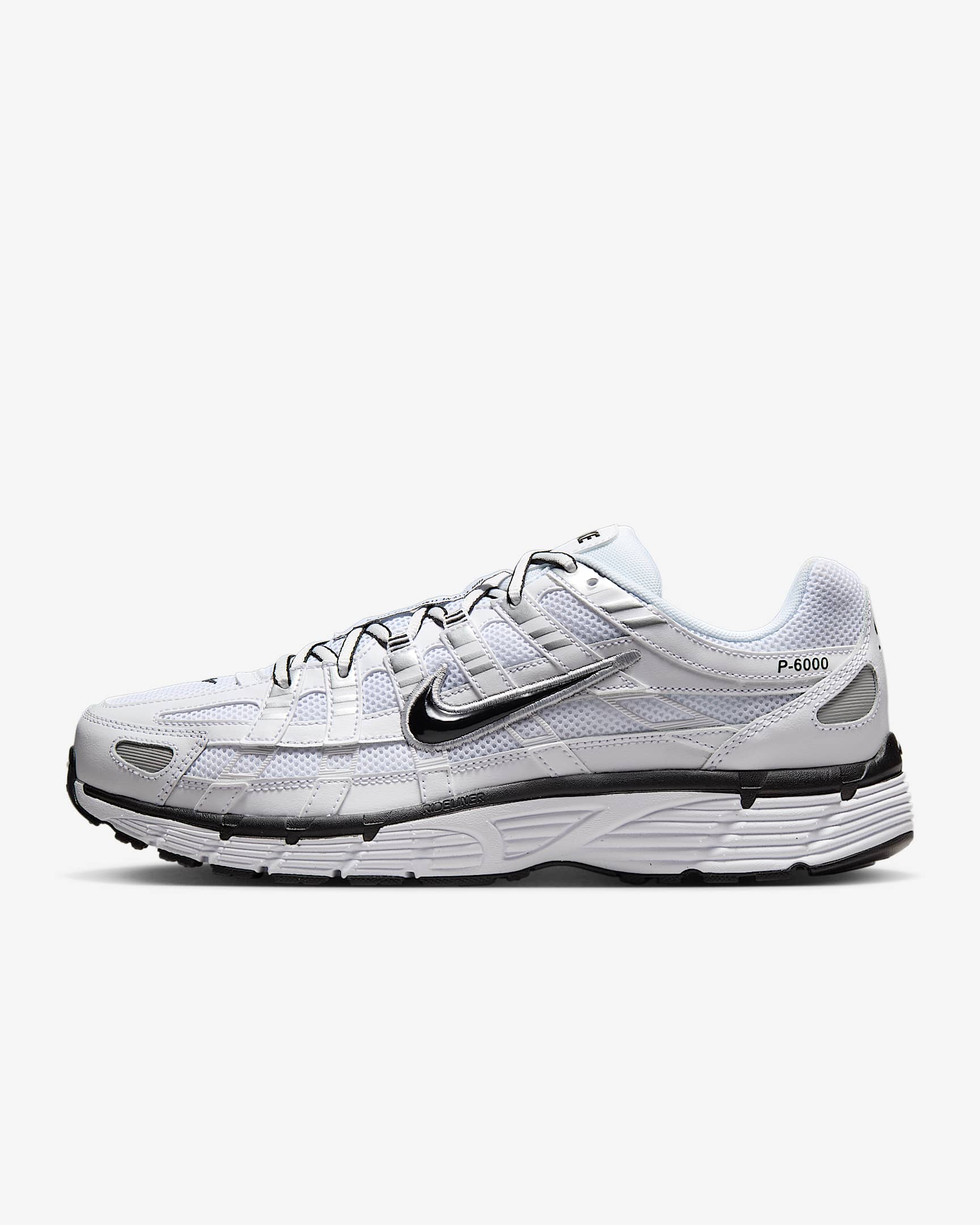 Nike P-6000 男子运动鞋 - 白色/金属银/黑/黑