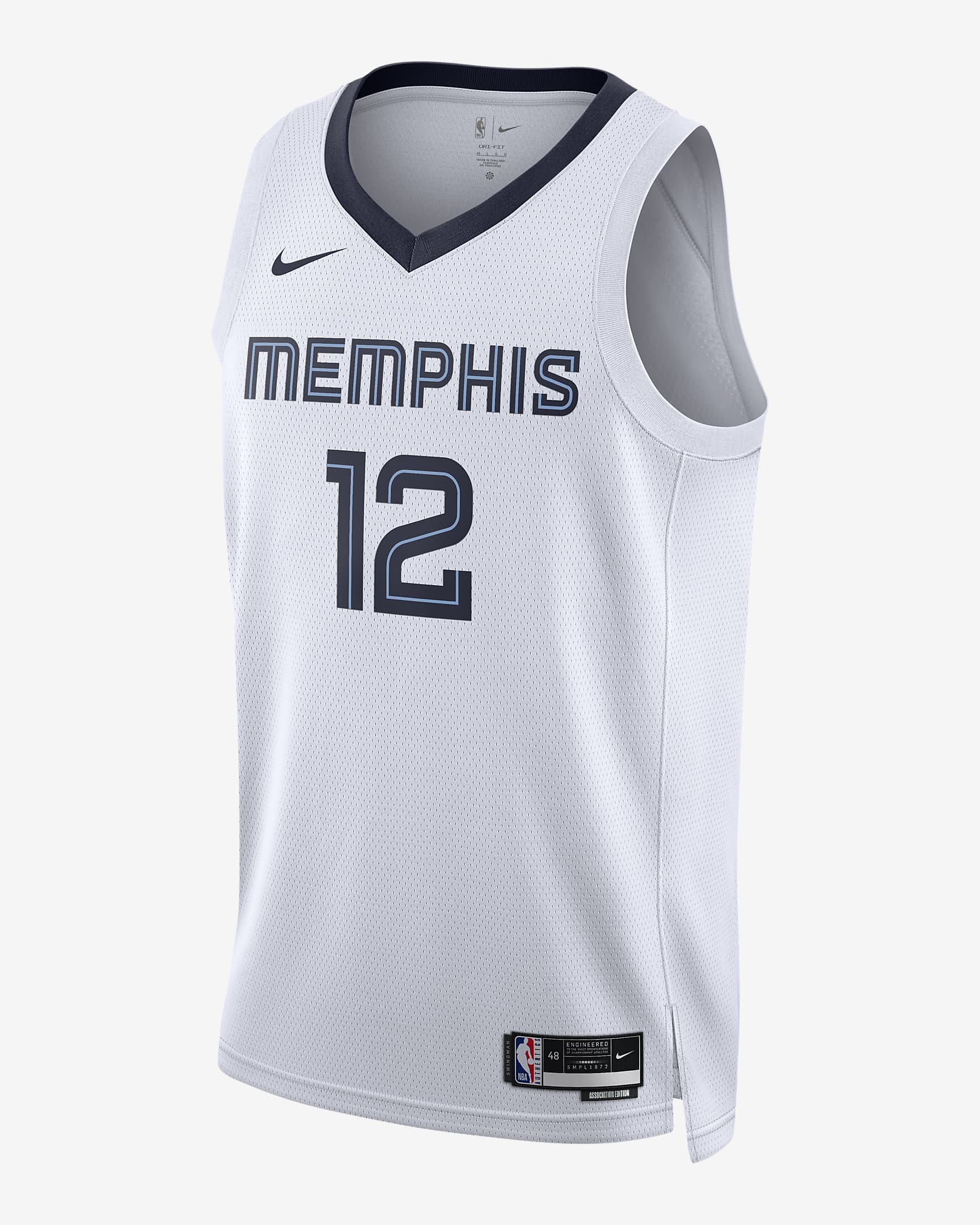 孟菲斯灰熊队 Association Edition Nike Dri-FIT NBA Swingman Jersey 男子速干球衣 - 白色