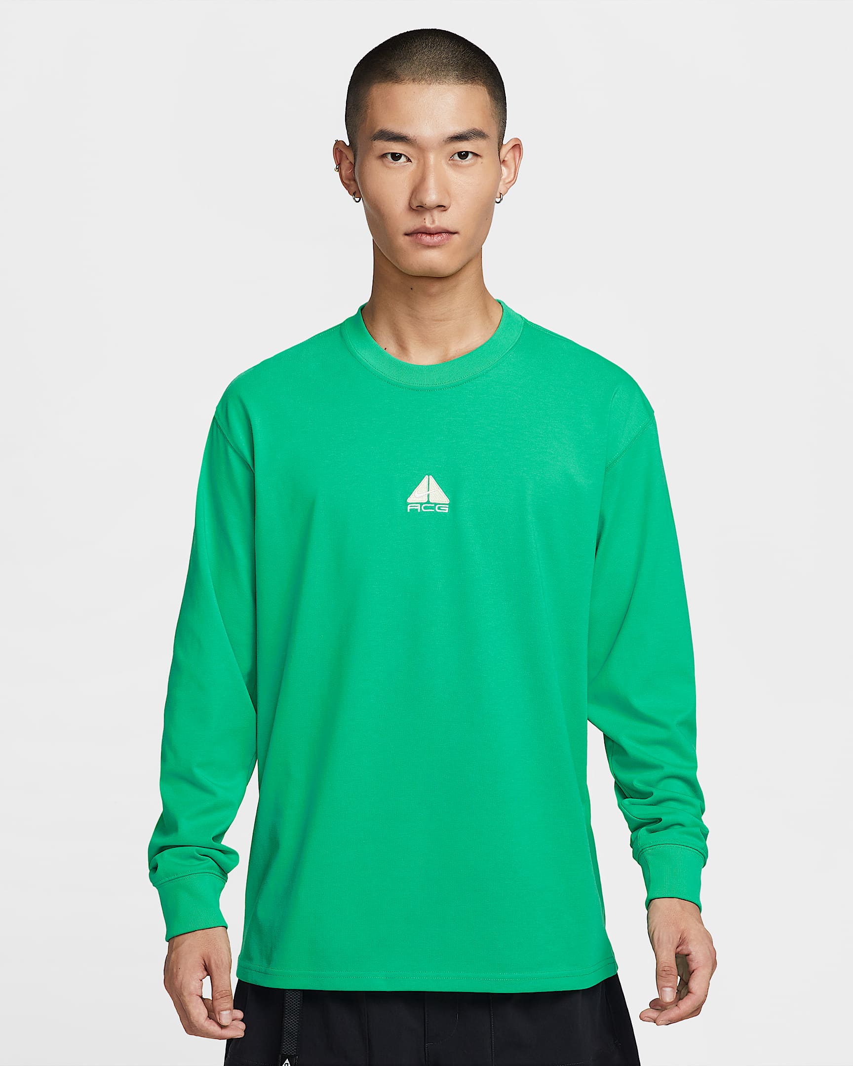 Nike ACG "Lungs" 男子速干长袖T恤 - 体育场绿