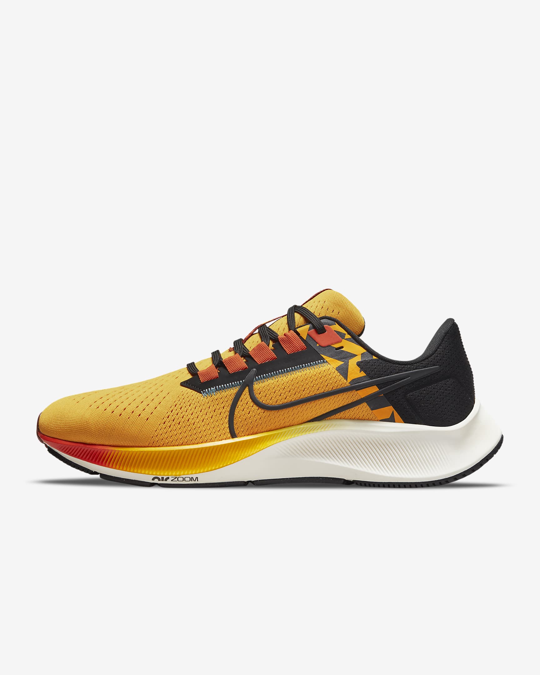Nike Air Zoom Pegasus 38 男子跑步鞋 - 大学金/橙色/日出火红/黑