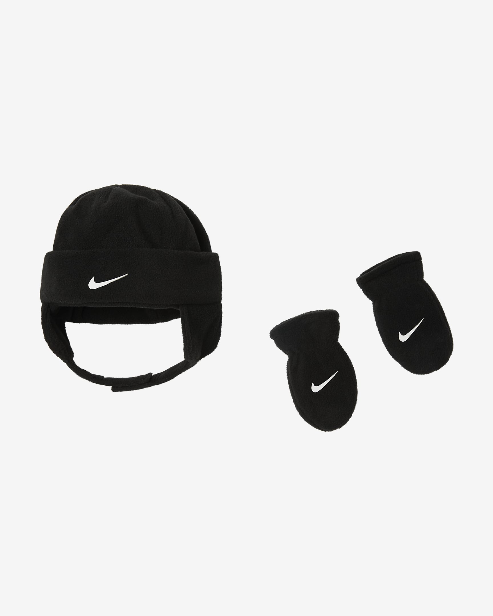 Nike 婴童运动帽和手套套装 - 黑