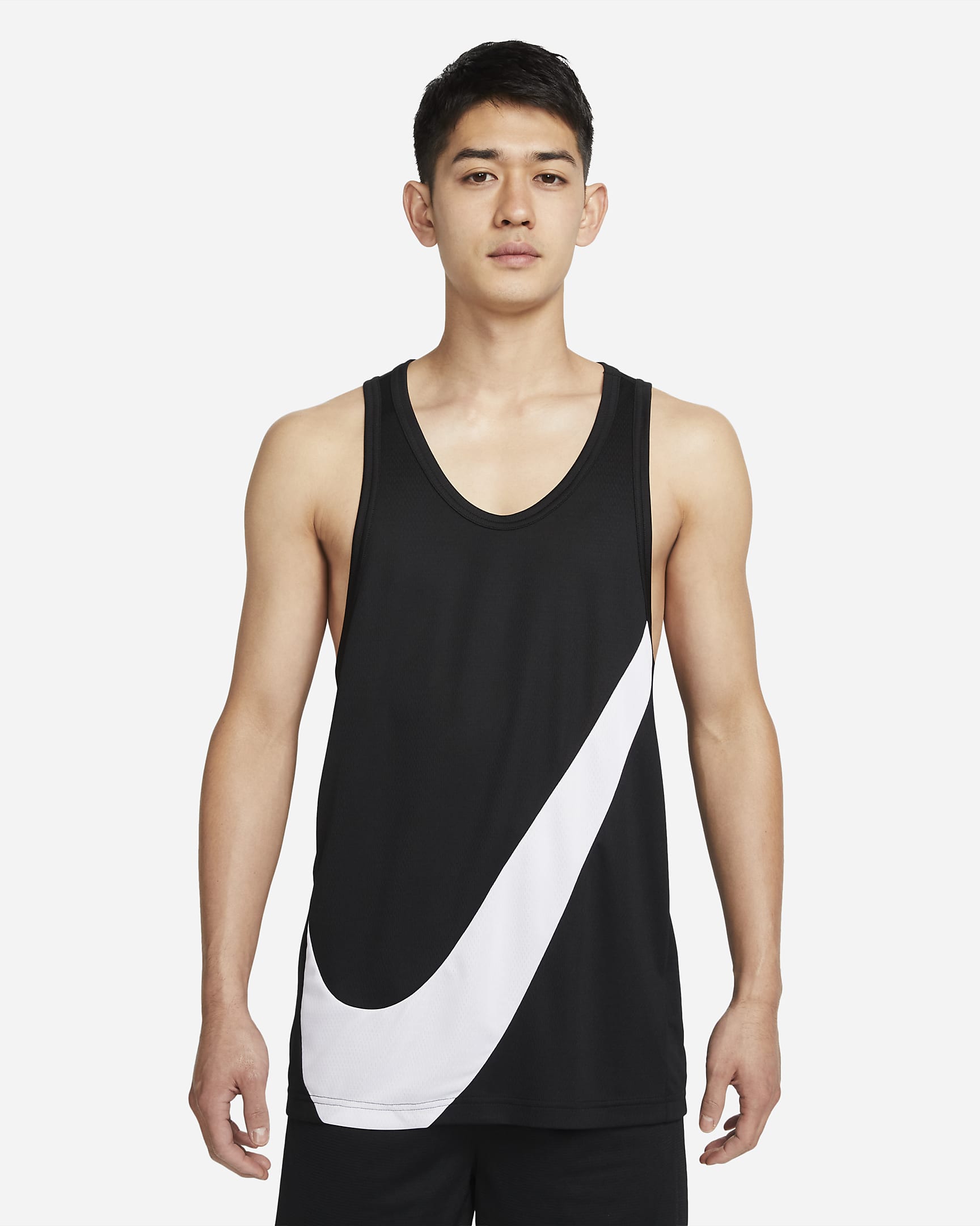 Nike Dri-FIT Crossover 男子篮球球衣透气速干 - 黑/黑/白色