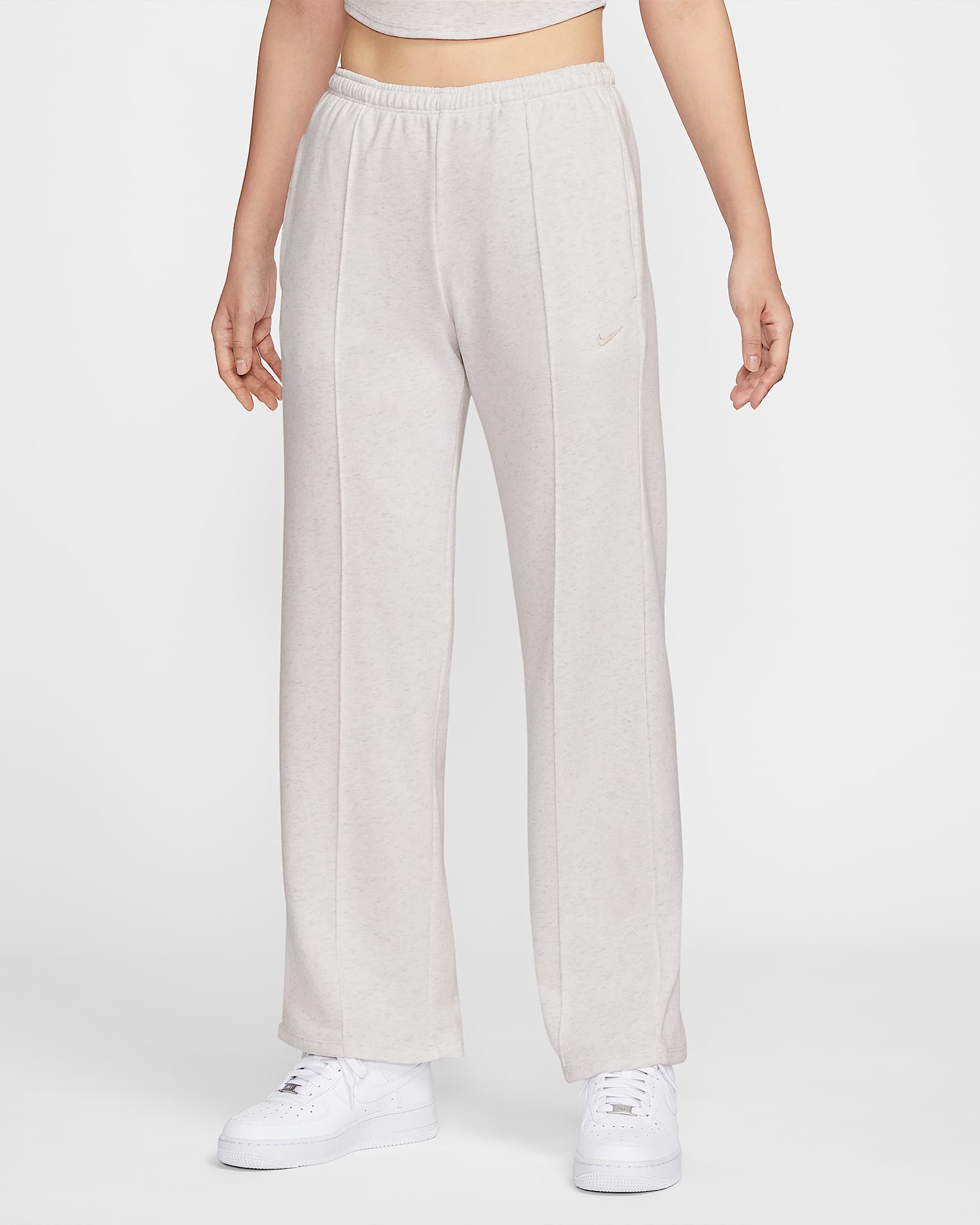 Nike Sportswear Chill Terry 女子中腰法式毛圈运动裤 - 调色桦树色/浅土褐