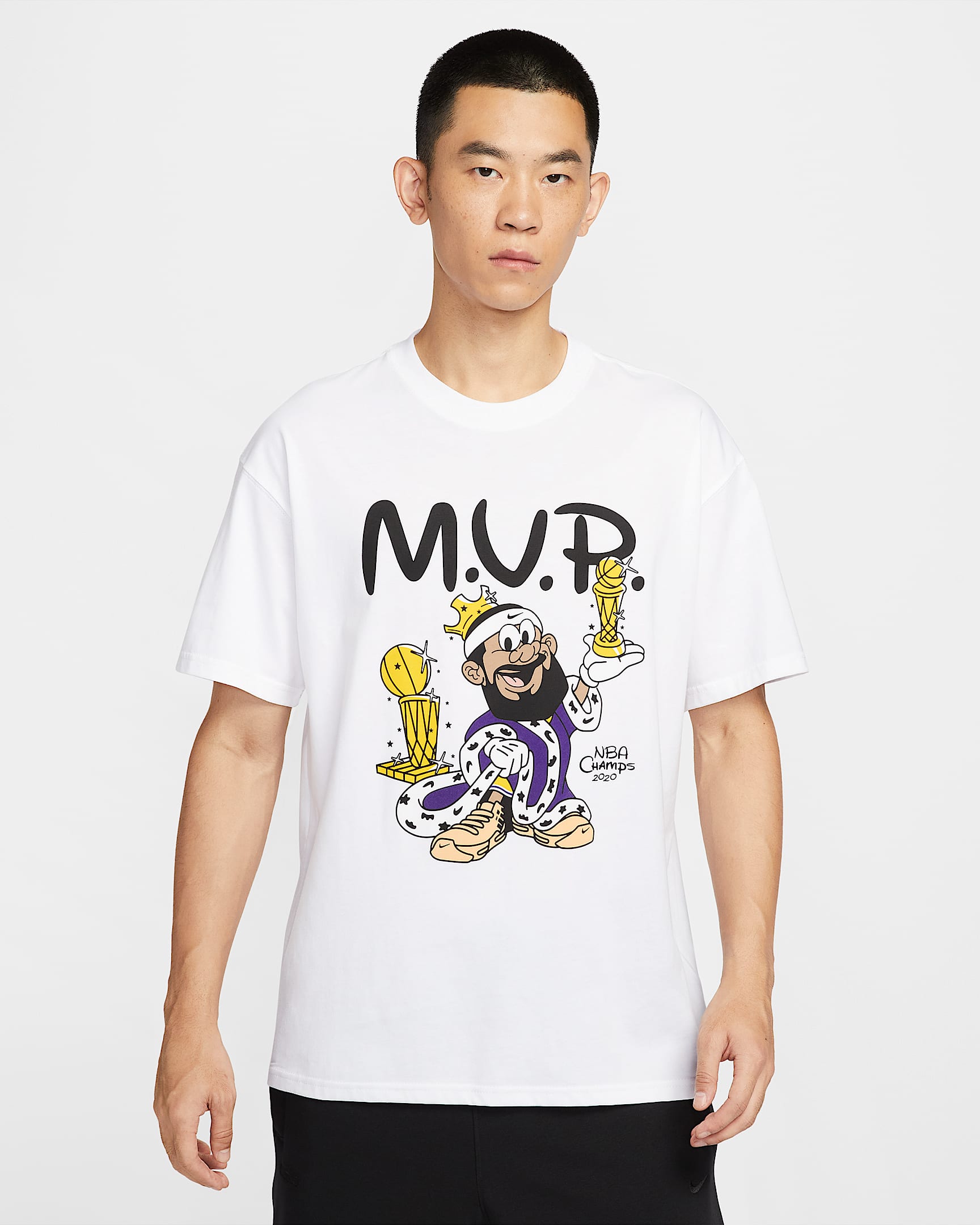 LeBron "Bubble Boy" 詹姆斯“园区冠军”男子篮球T恤 - 白色