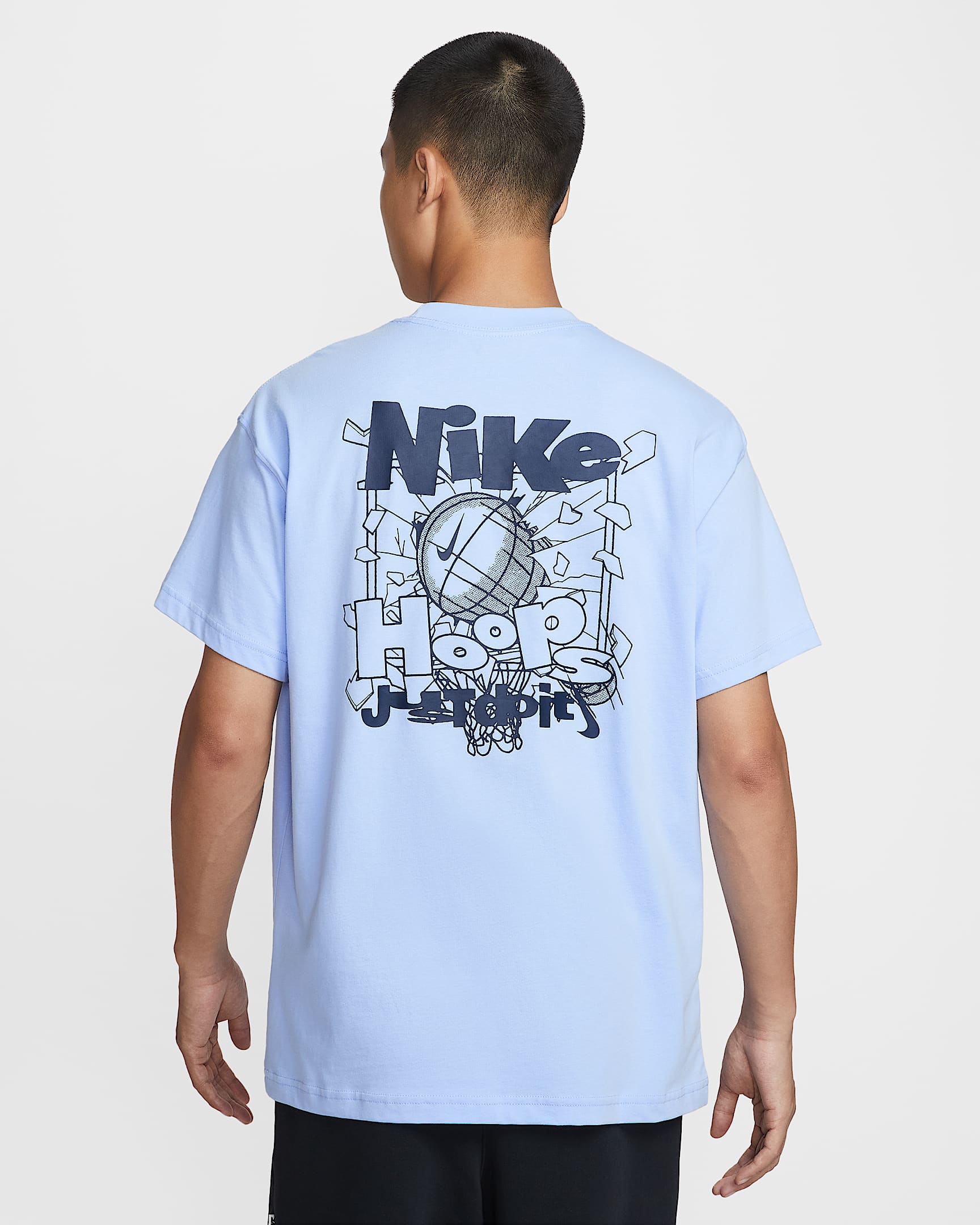 Nike 男子篮球T恤 - 铝蓝