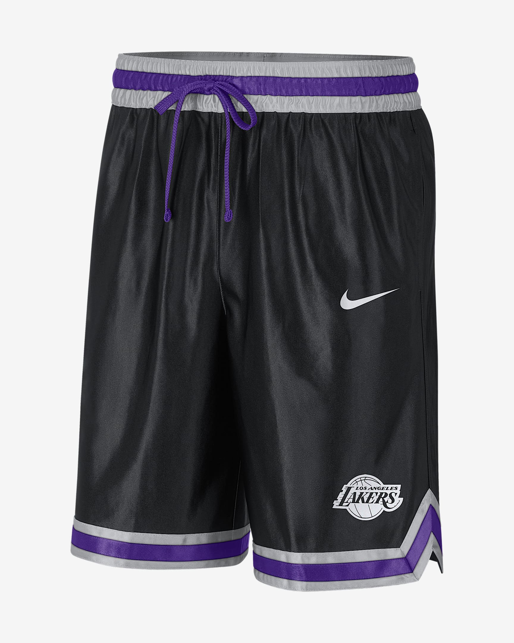 洛杉矶湖人队 Courtside Nike NBA 男子短裤 - 黑/雾灰/全域紫/阿马里洛黄