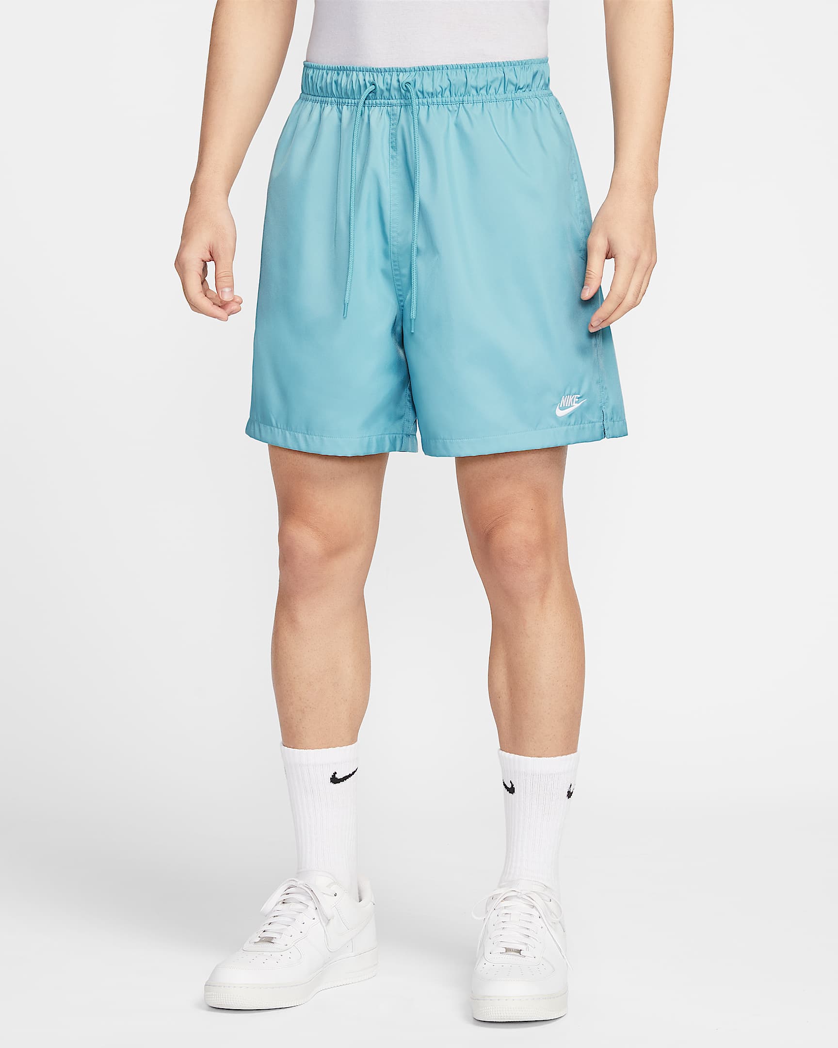 Nike Club 男子梭织短裤 - 牛仔蓝绿/白色