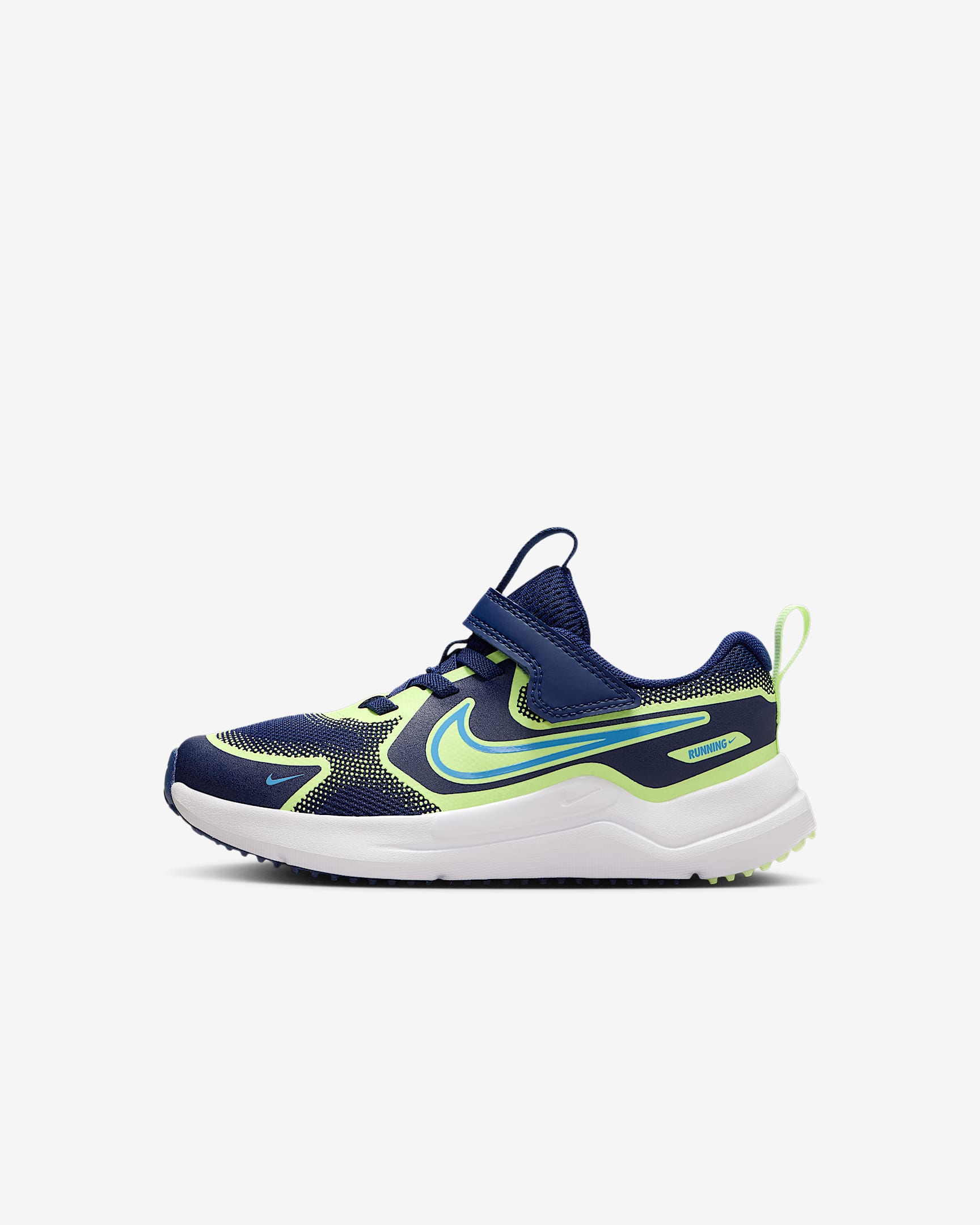 Nike Cosmic Runner 耐克宇宙一号幼童易穿脱运动鞋 - 空间蓝/微黄绿/大学蓝