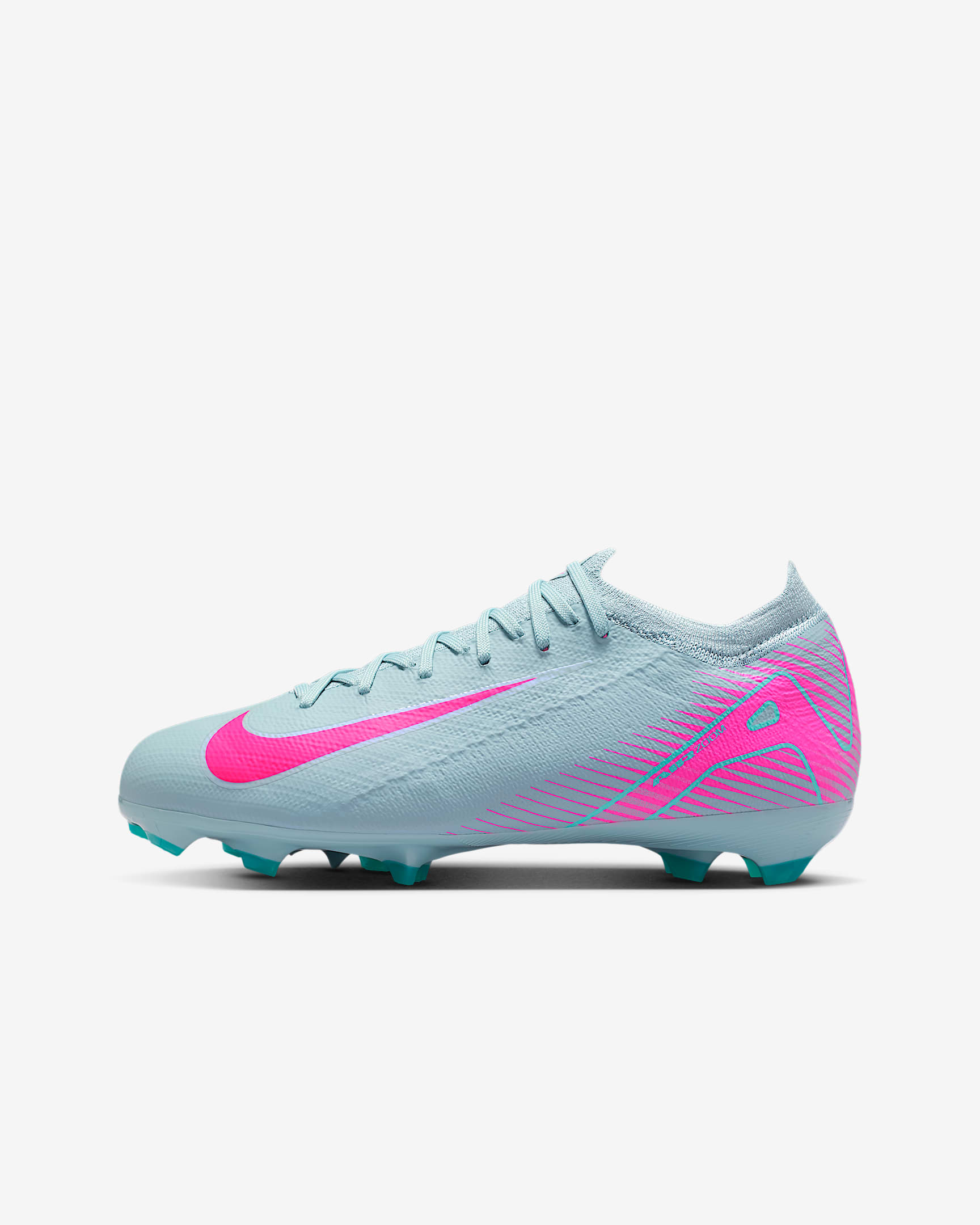 Nike Jr. Mercurial Vapor 16 Pro 耐克刺客系列大童天然硬质草地低帮足球鞋 - 海洋深蓝/爆炸粉