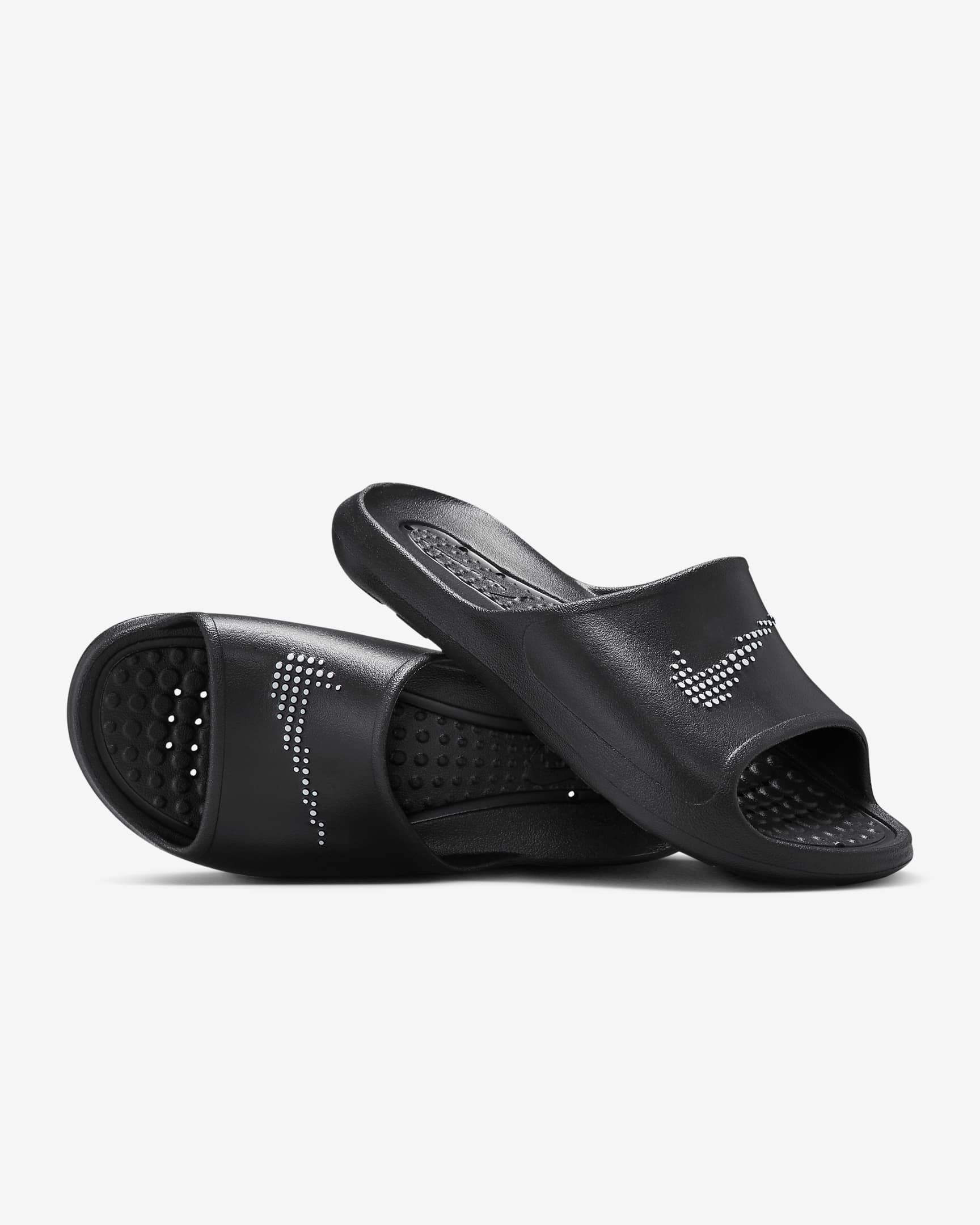 Nike Victori One 男子拖鞋 - 黑/黑/白色