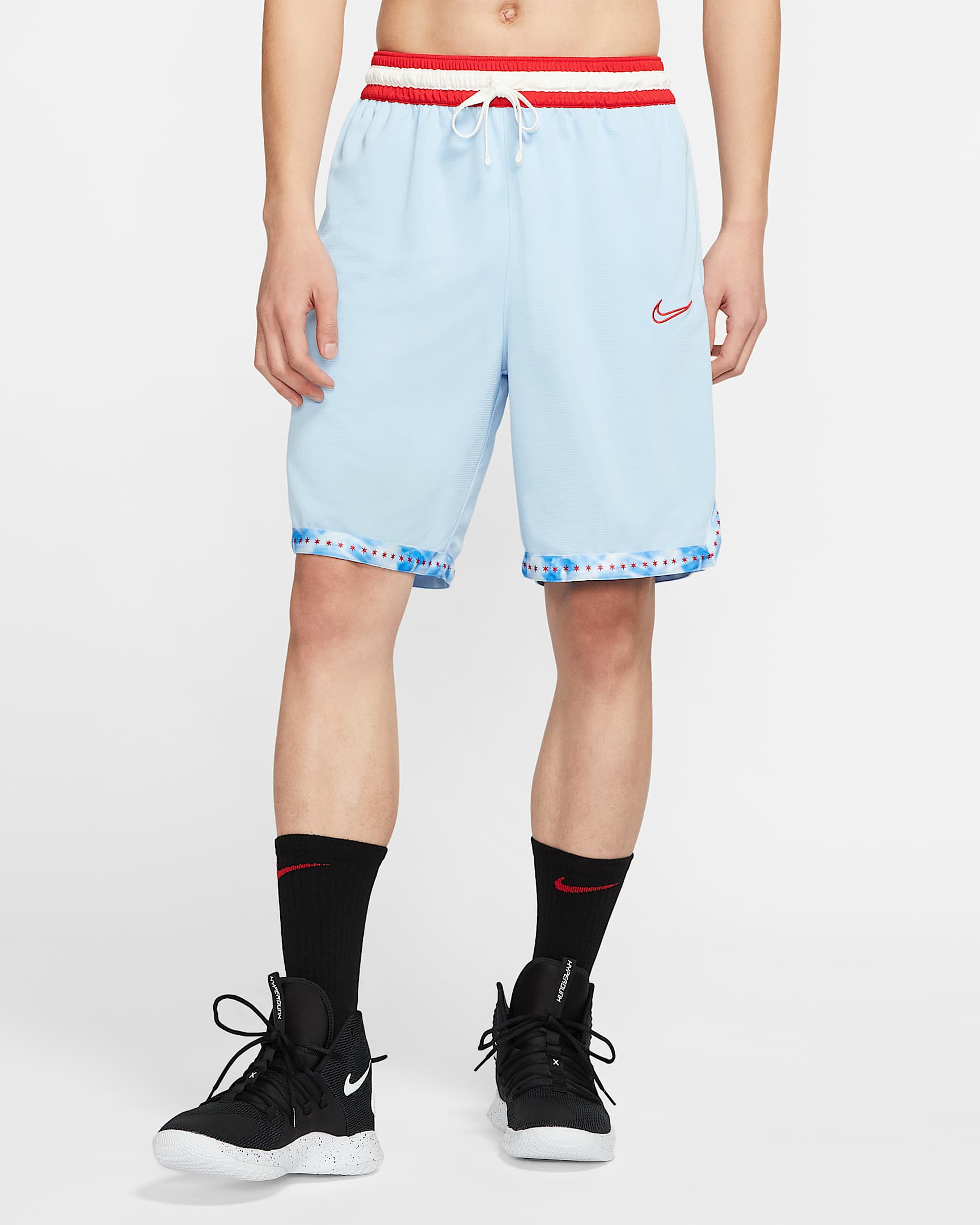 Nike Dri-FIT DNA 男子篮球短裤 - 心灵蓝/大学红