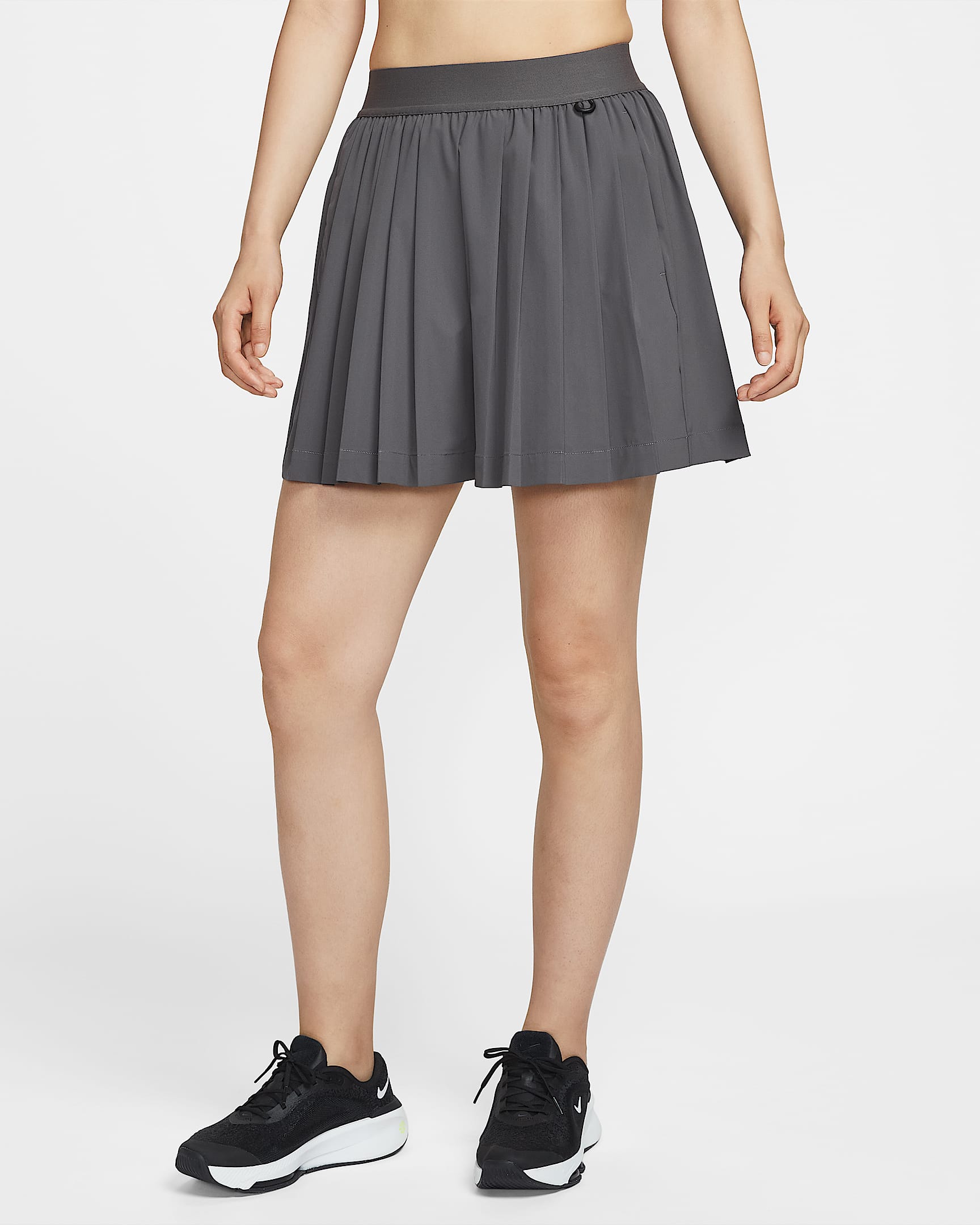 Nike 24.7 PerfectStretch Dri-FIT 女子速干高腰褶裥裙裤 - 闪电灰/暗灰色