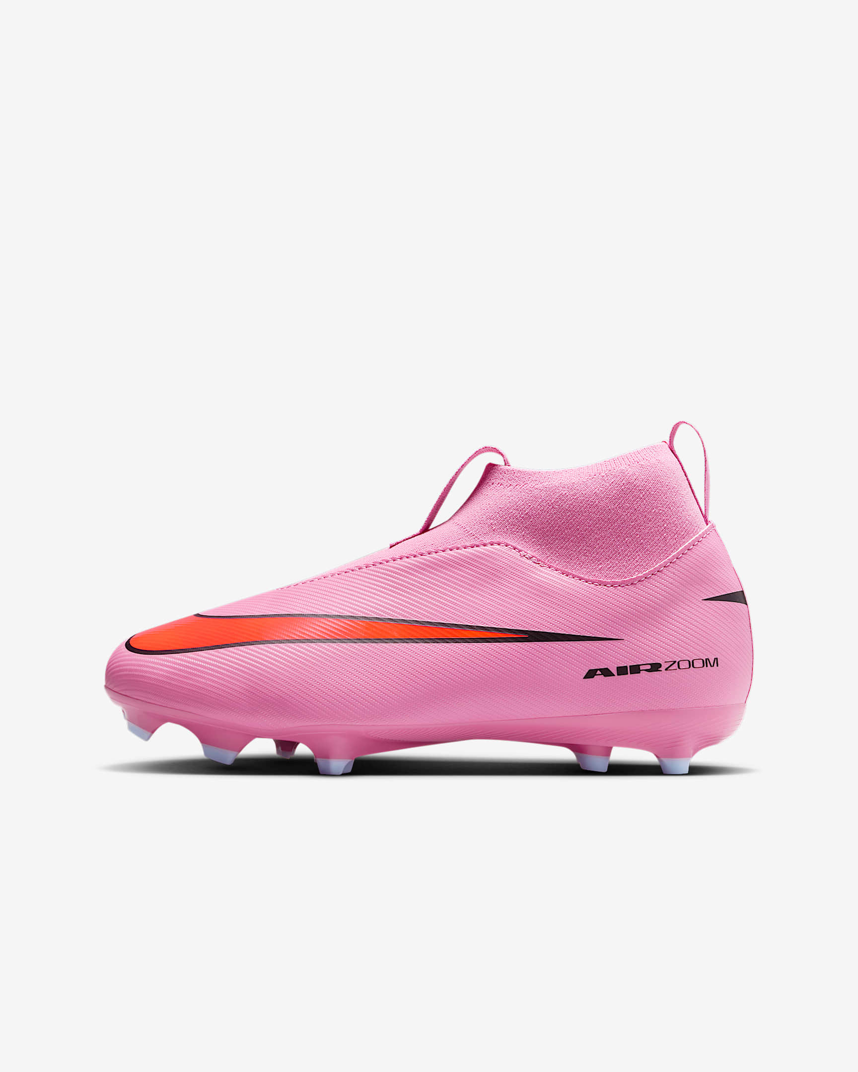 Nike Jr. Mercurial Superfly 10 Academy 耐克刺客系列大童多种场地高帮足球鞋 - 神秘火烈鸟红/鲜橙红/黑