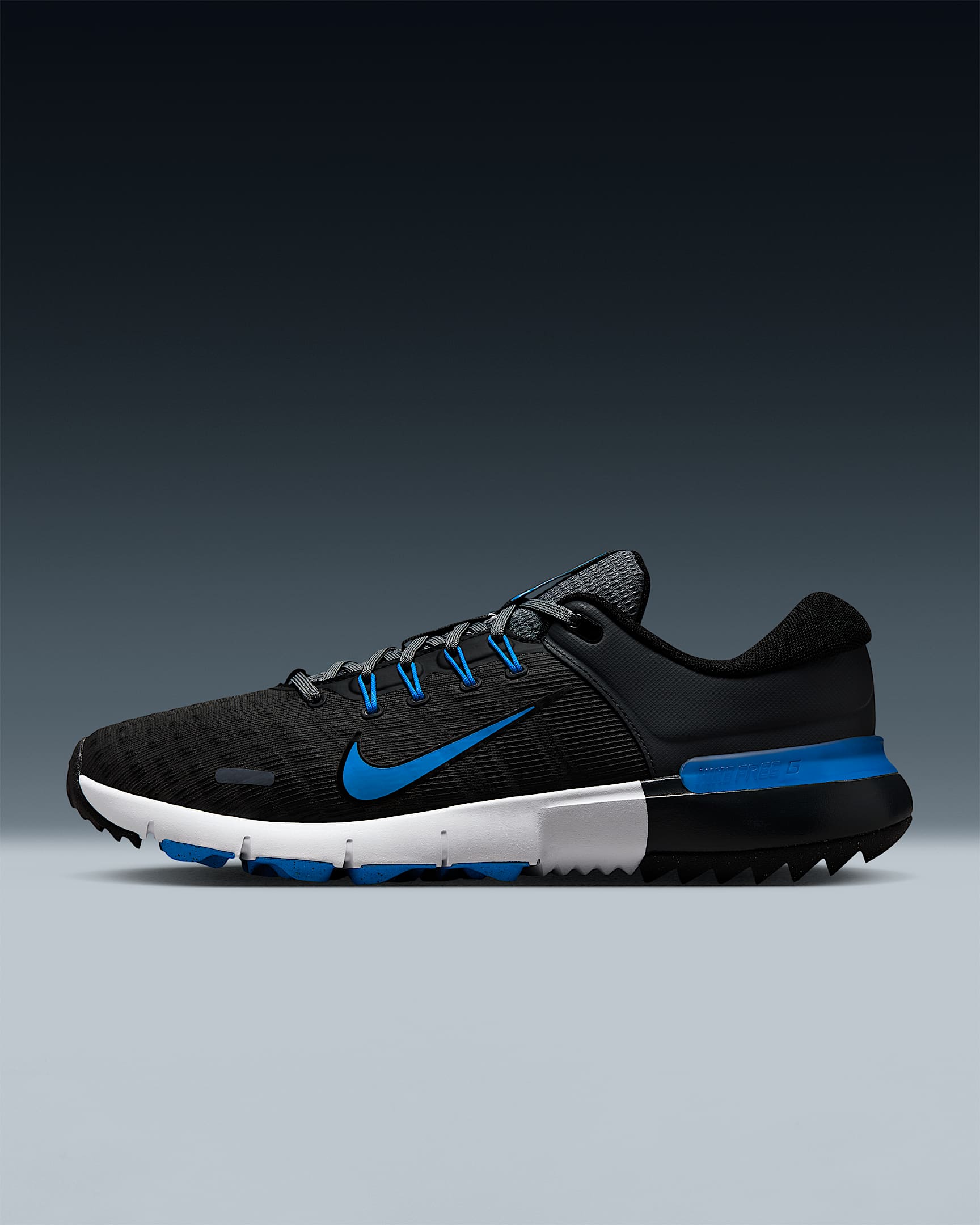 Nike Free Golf NN 男/女高尔夫球鞋 - 煤黑/冷灰/英雄蓝