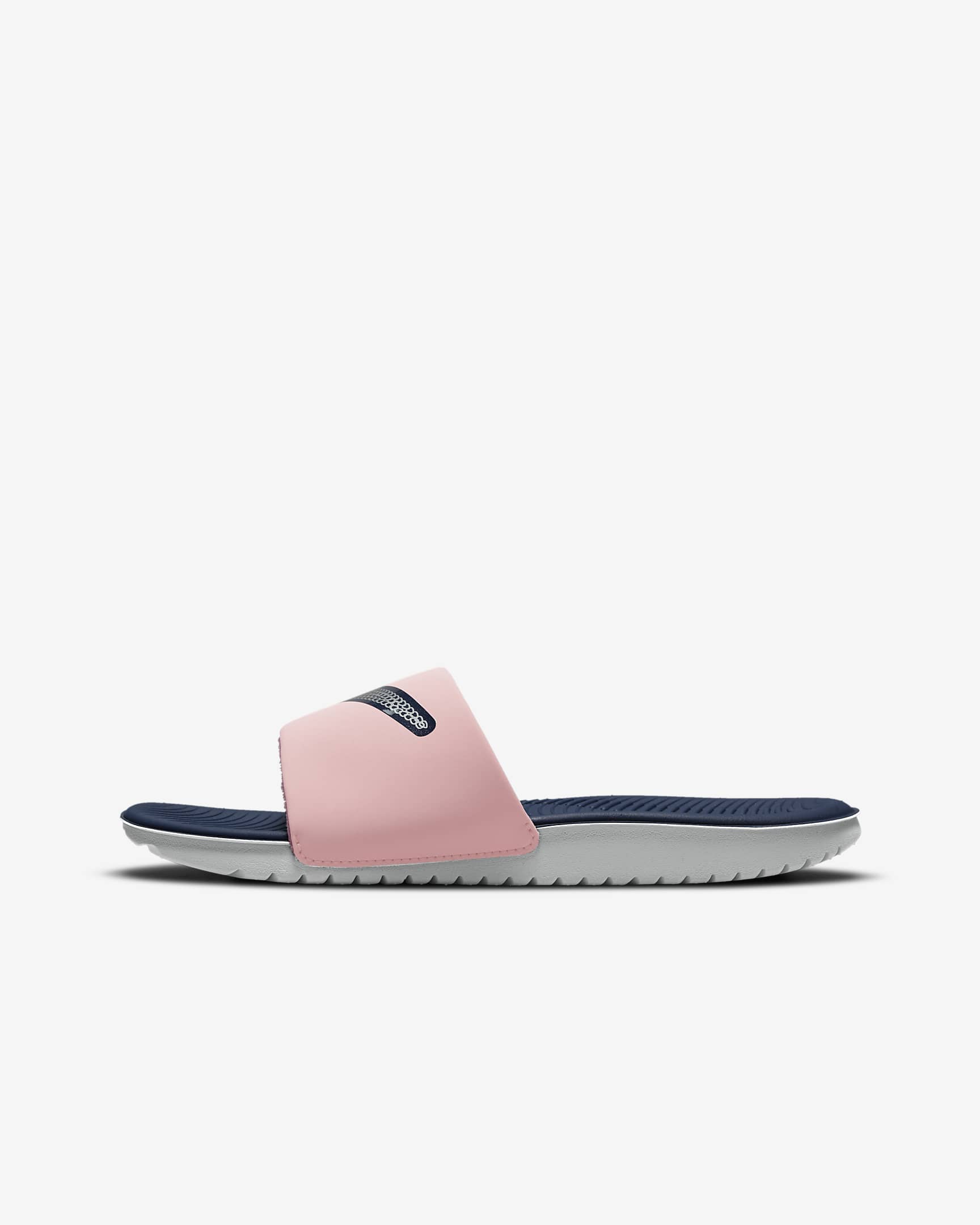 Nike Kawa Slide SE 2 (GS/PS) 大童/幼童拖鞋 - 釉粉/深藏青/金属银