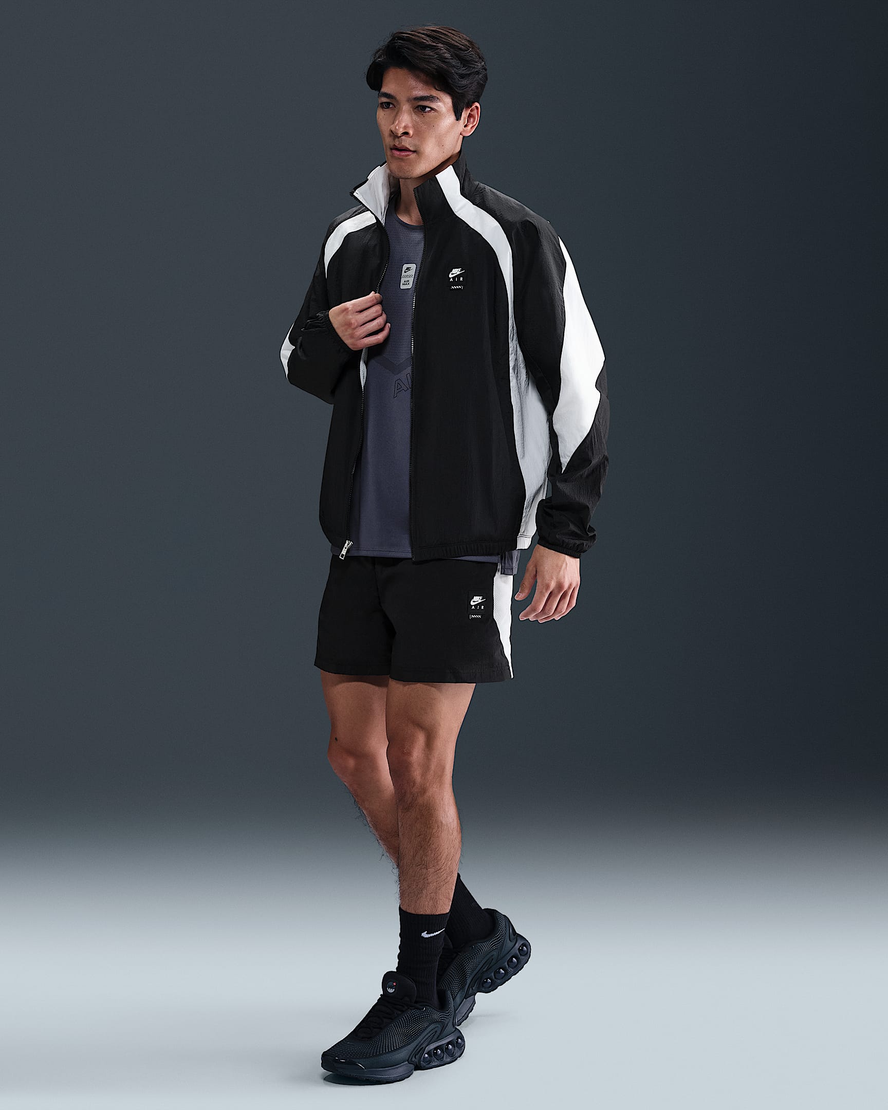 Nike Sportswear Air 男子梭织短裤 - 黑/白色/白色
