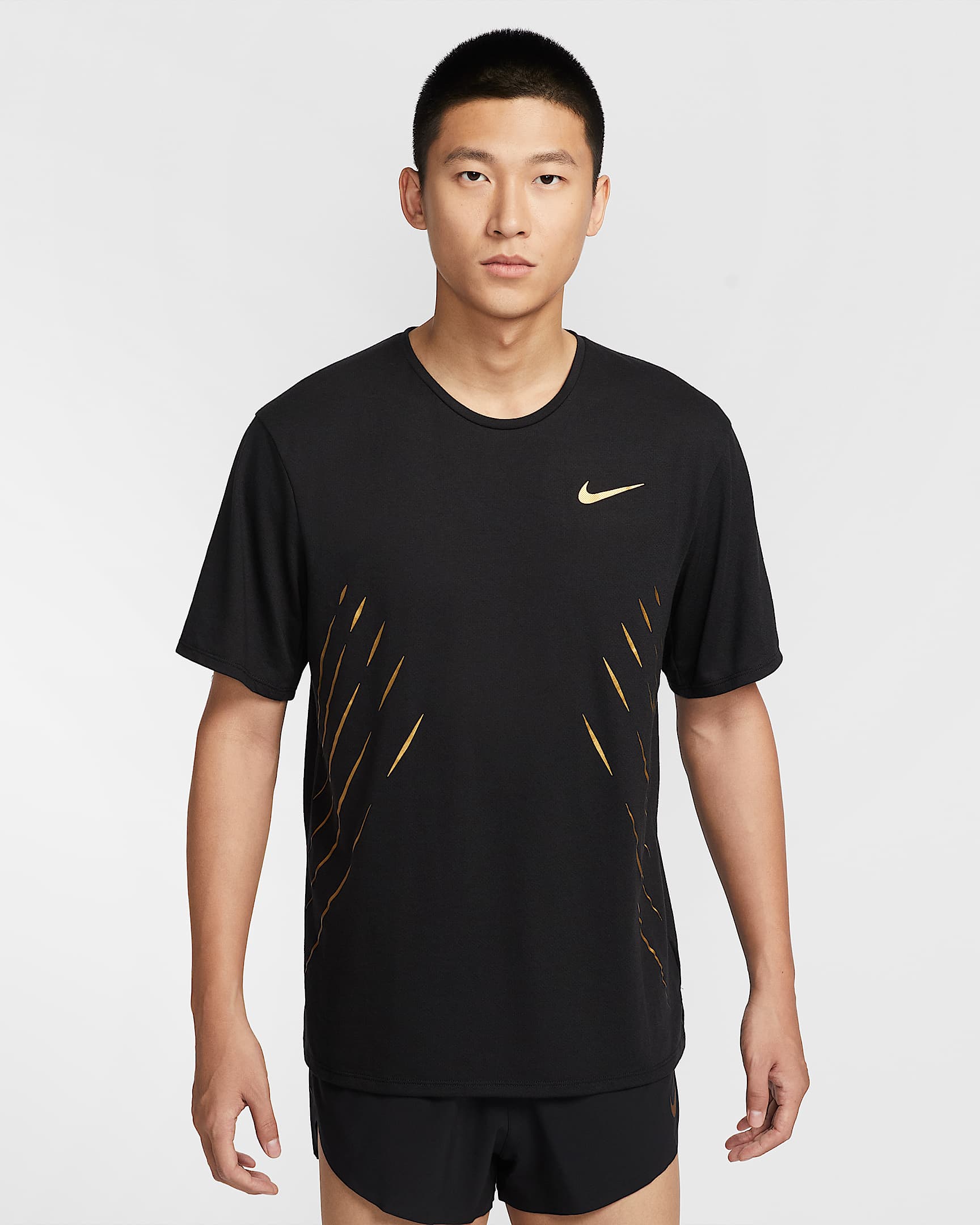 Nike x Jakob Dri-FIT 男子速干短袖跑步上衣 - 黑