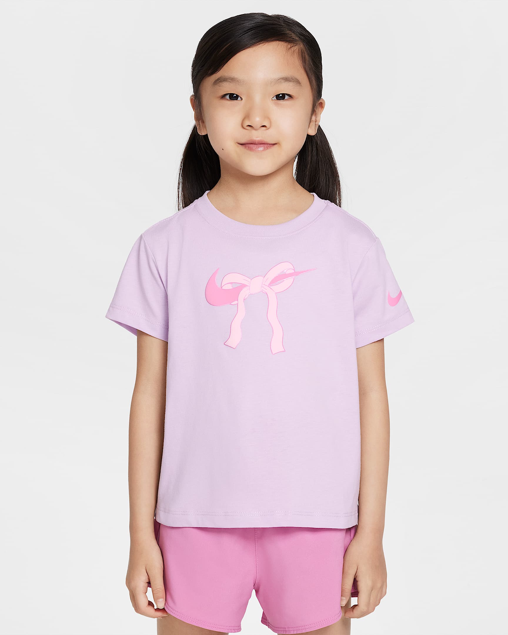 Nike Swoosh Ribbon 幼童T恤 - 粉紫