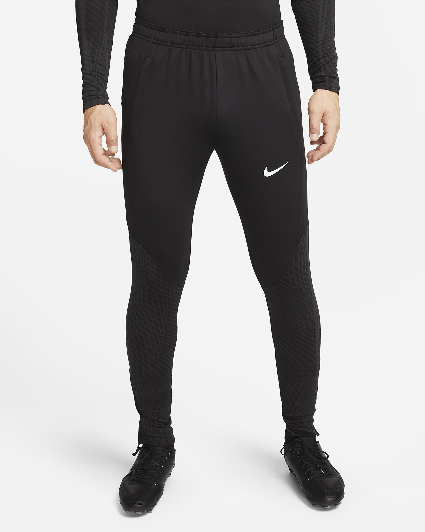 Nike Dri-FIT Strike 男子足球长裤 - 黑/煤黑/黑/白色