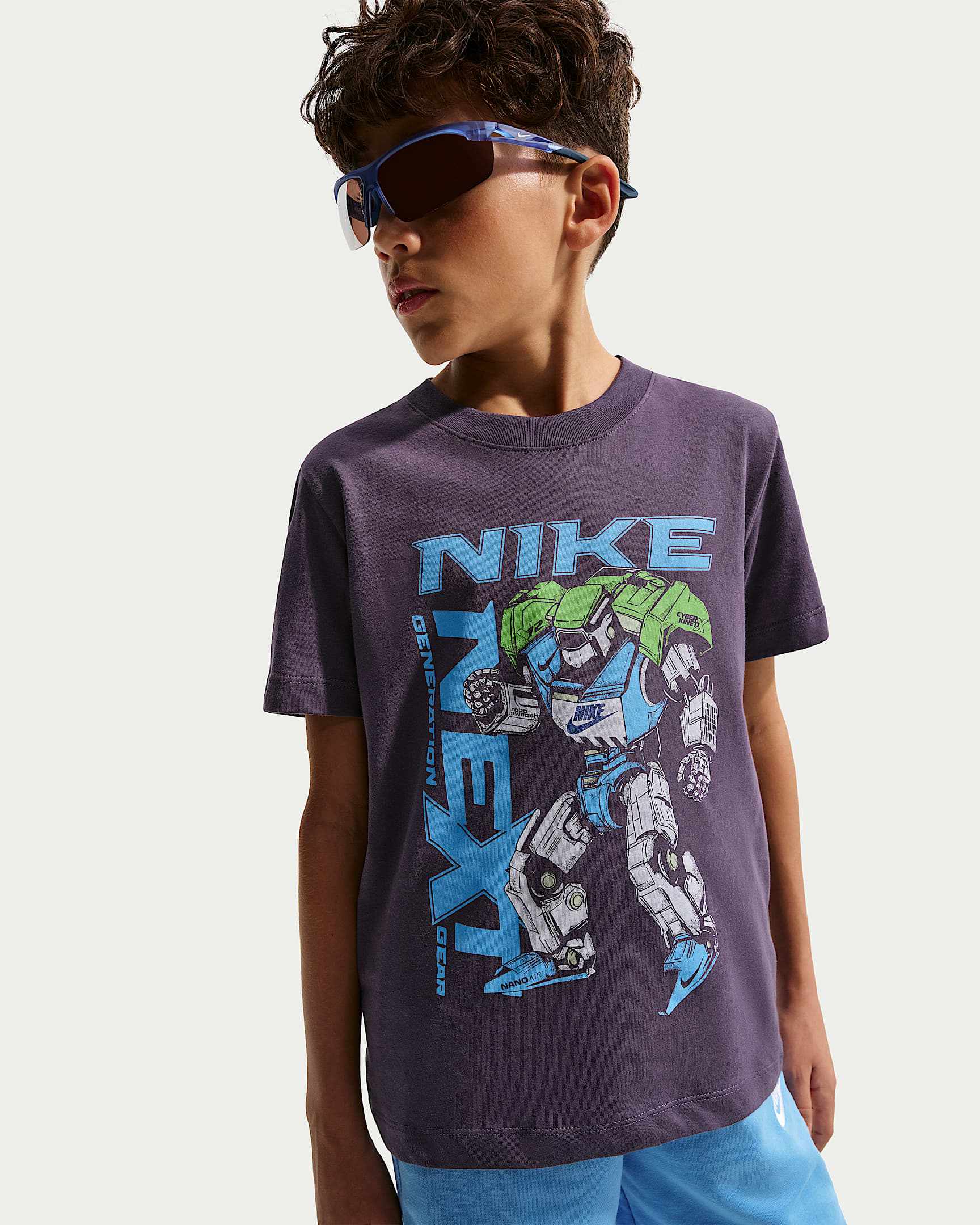 Nike Sportswear 大童T恤 - 乌紫