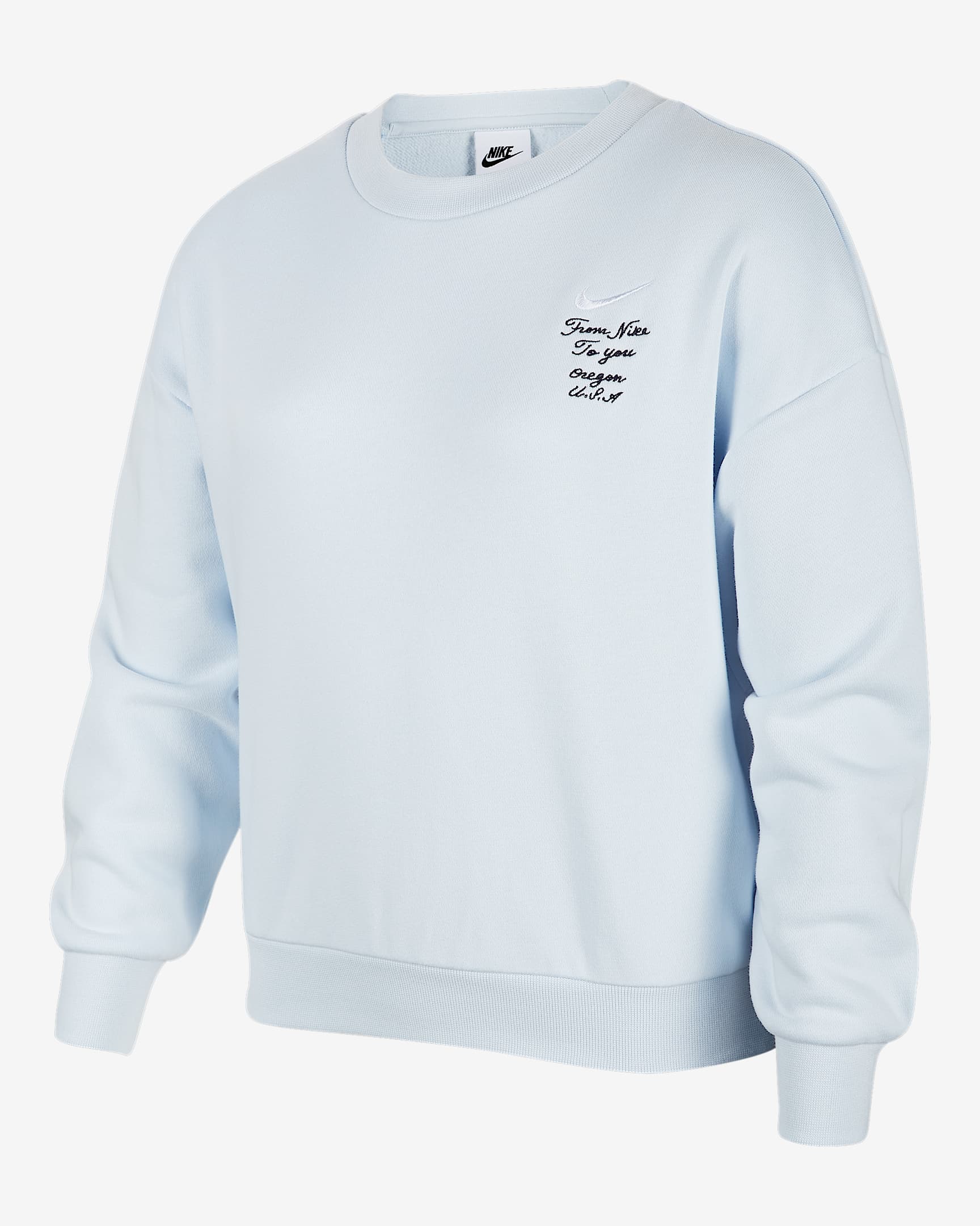 Nike Sportswear 大童薄绒圆领运动衫 - 紫蓝