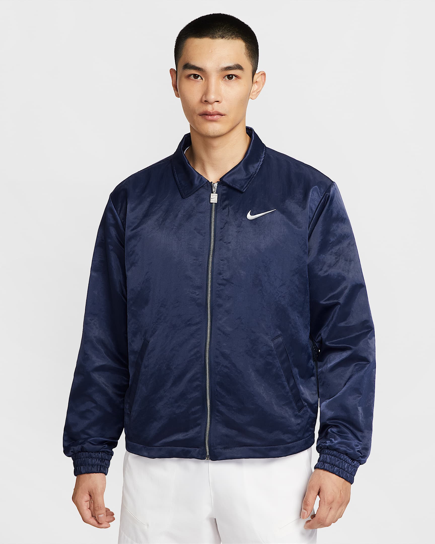 NikeCourt Slam 男子夹克 - 深藏青/白色