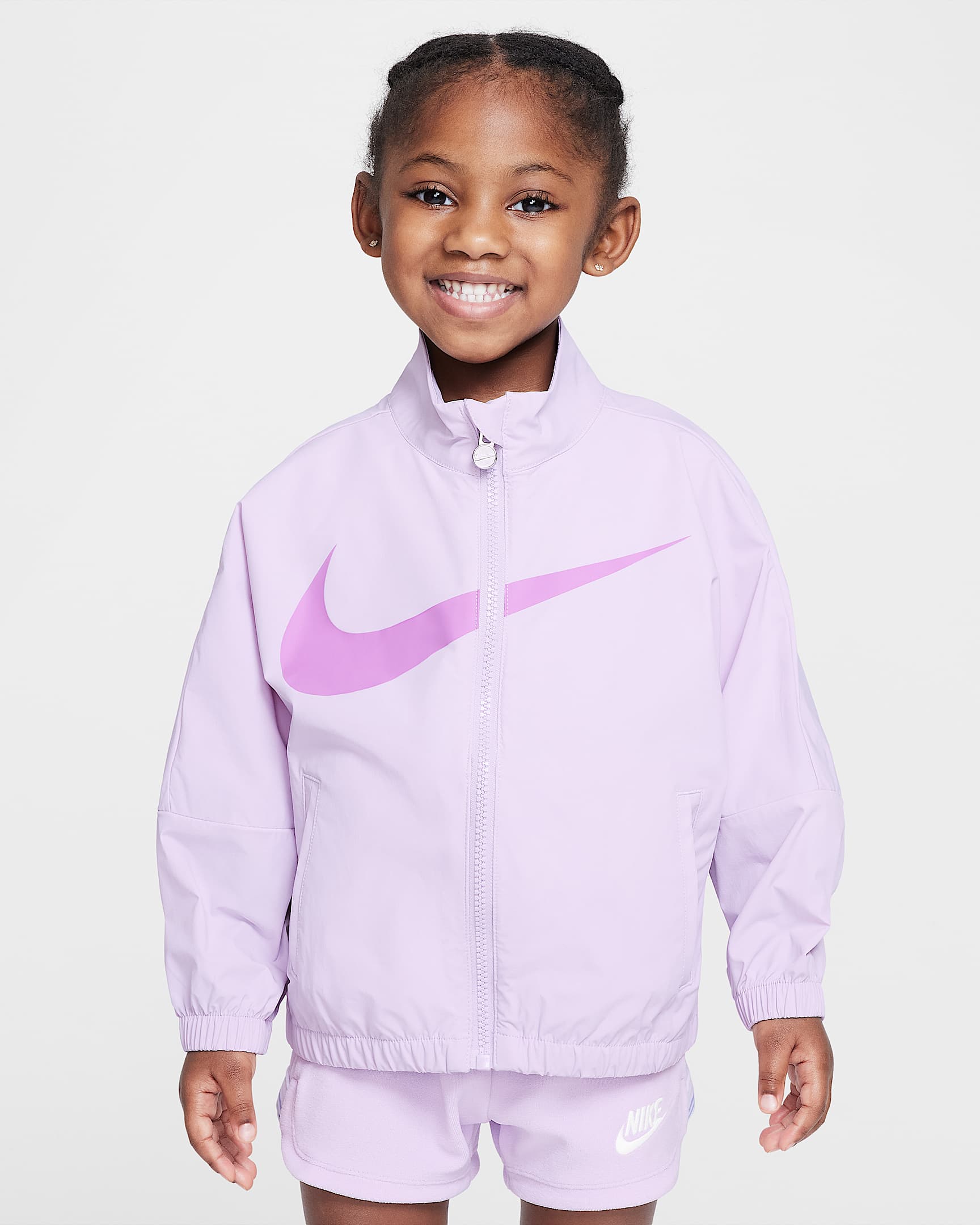 Nike Swoosh 婴童凉感防晒夹克 - 粉紫