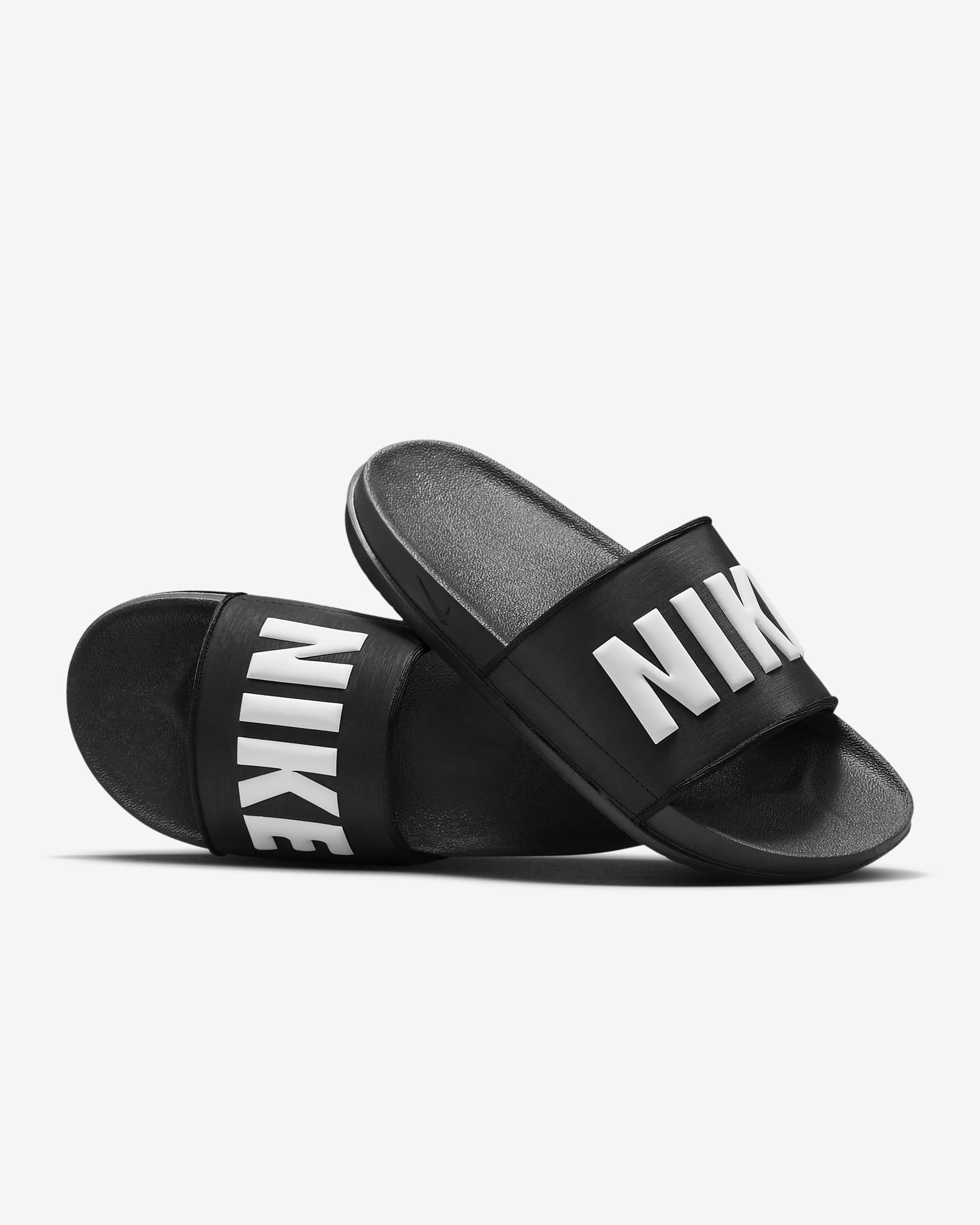 Nike Offcourt 男子拖鞋 - 黑/黑/白色