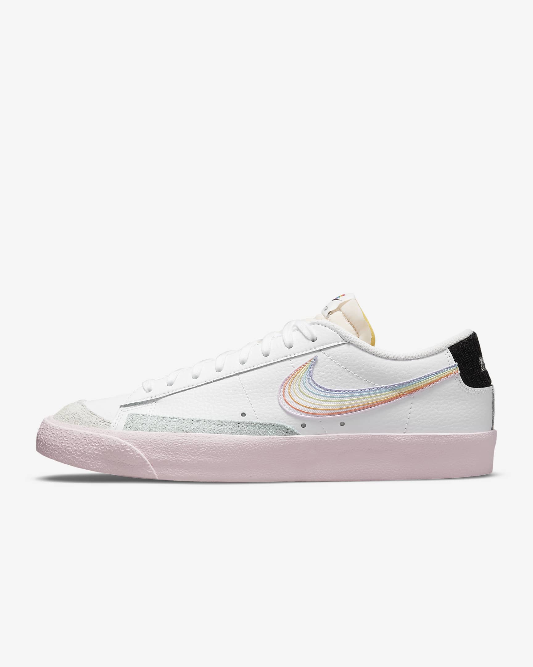 Nike Blazer Low '77 VNTG BT 男子运动鞋 - 白色/激光紫红/冰川蓝/多色
